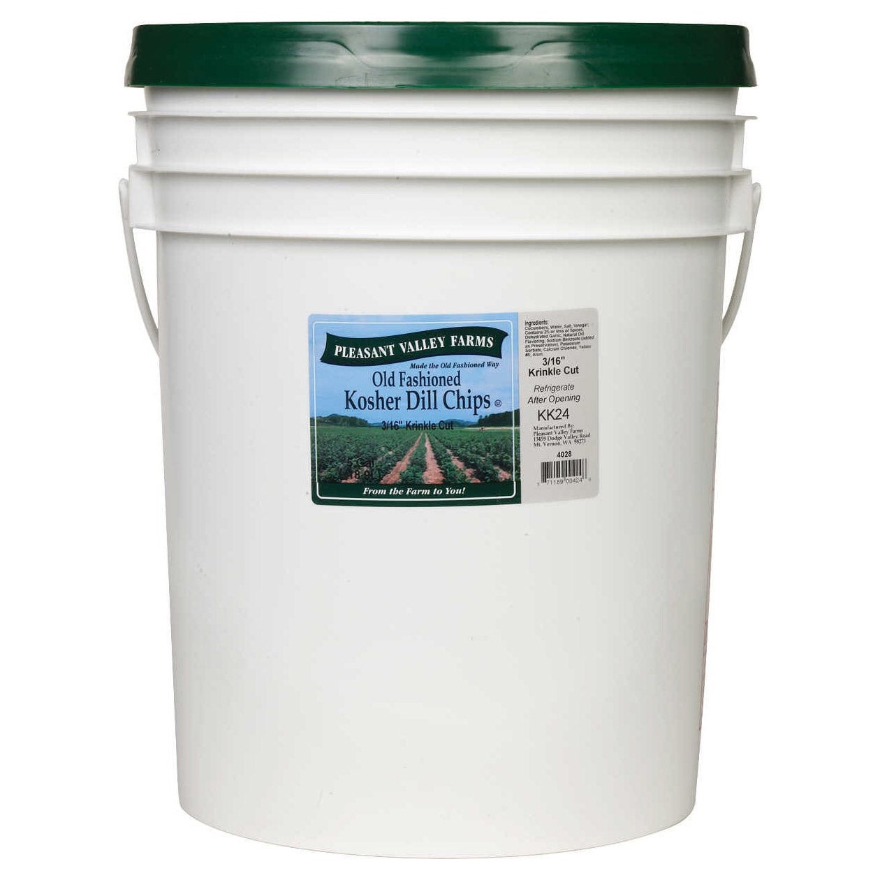 PLEASANT VALLEY KRINKLE DILL CHIPS 5 GAL