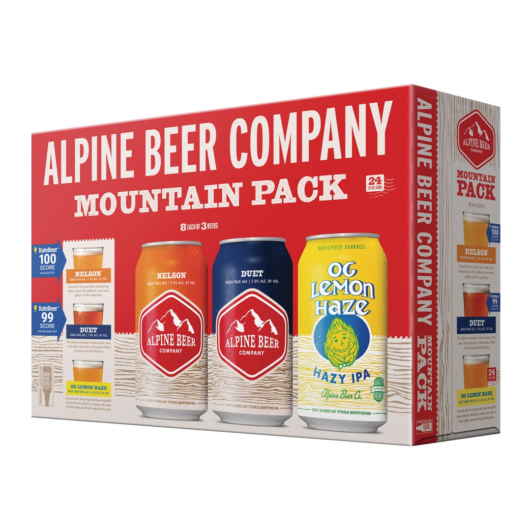 ALPINE BEER COMPANY IPA VARIETY PACK SAN DIEGO 24/12OZ