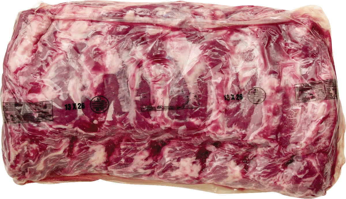 BEEF NEW YORK STRIP TRIMMED OX1 PER LB. VACUUM PACKAGE
