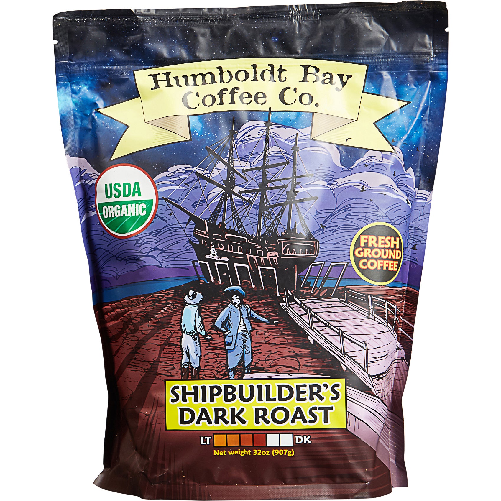 ORGANIC HUMBOLDT BAY DARK ROAST SHIPBUILDER 2 POUNDS