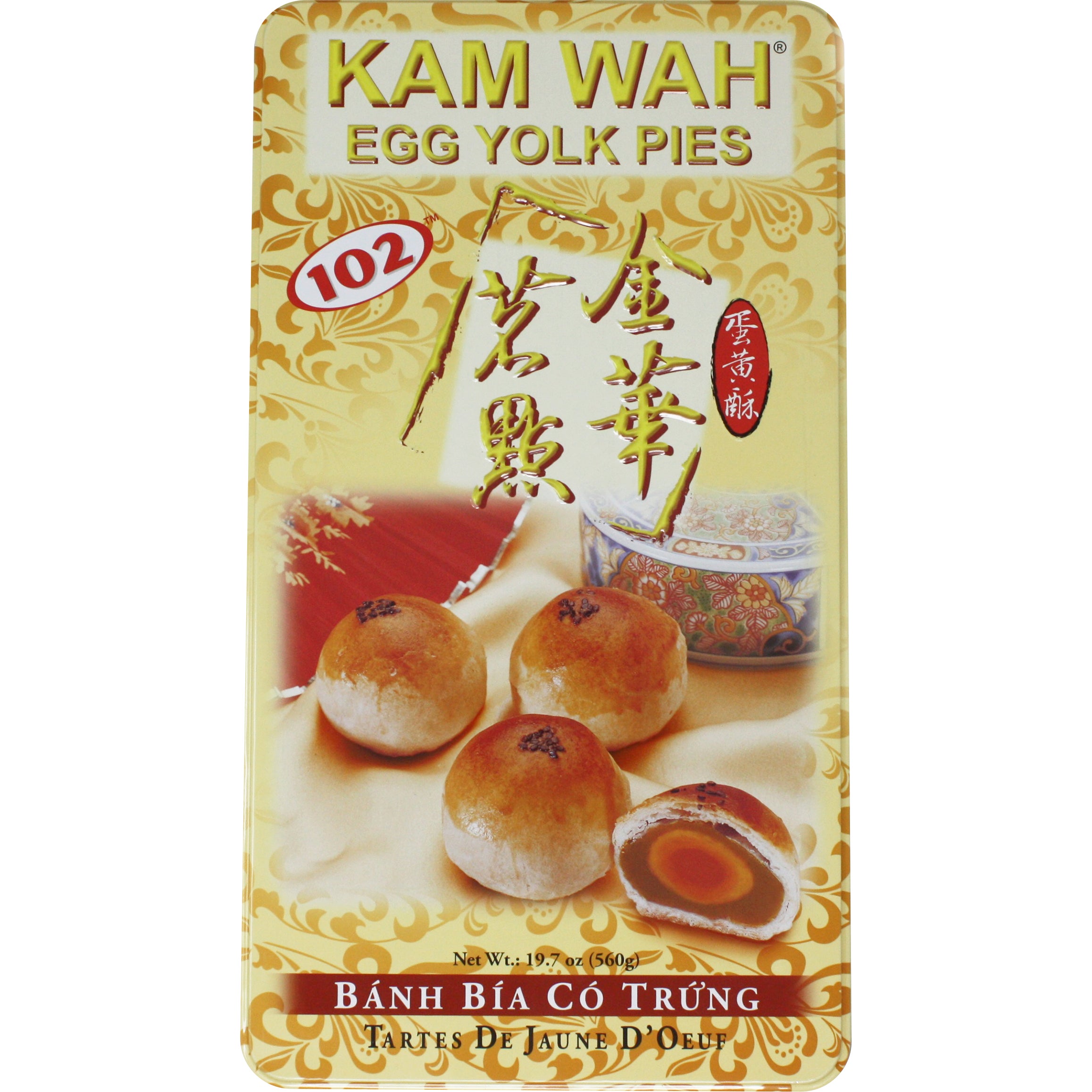 KAM WAH DELITE EGG YOLK PIES 8 PIES IN EACH TIN