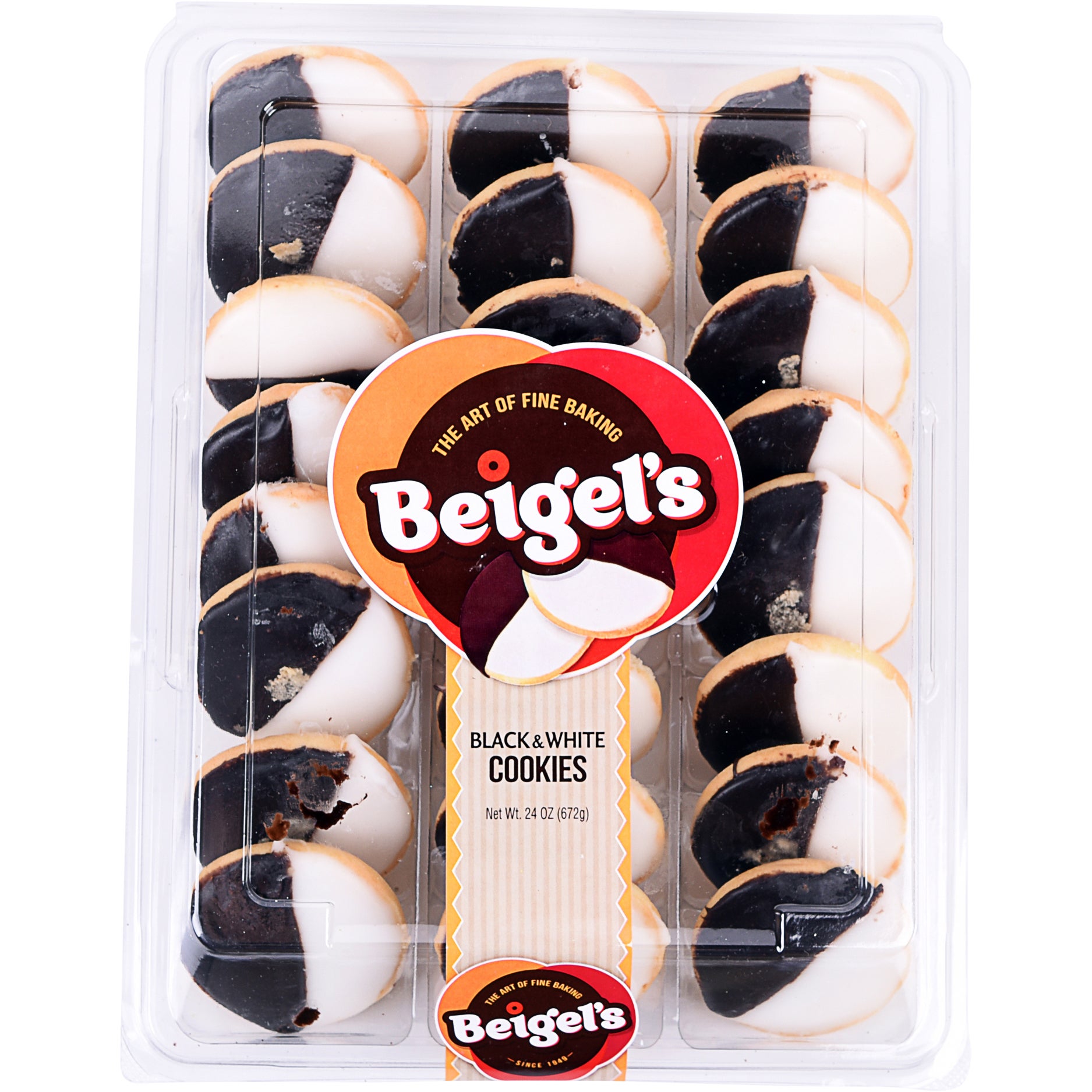 BEIGEL'S BLACK & WHITE COOKIES 24 OZ (1.5 LBS)
