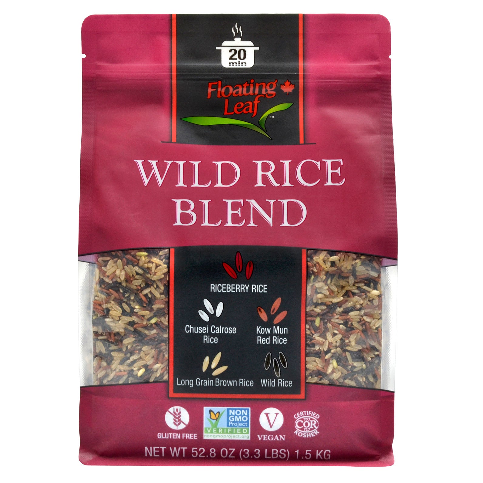 FLOATING LEAF WILD RICE BLEND 3.3 POUND BAG - Image 1