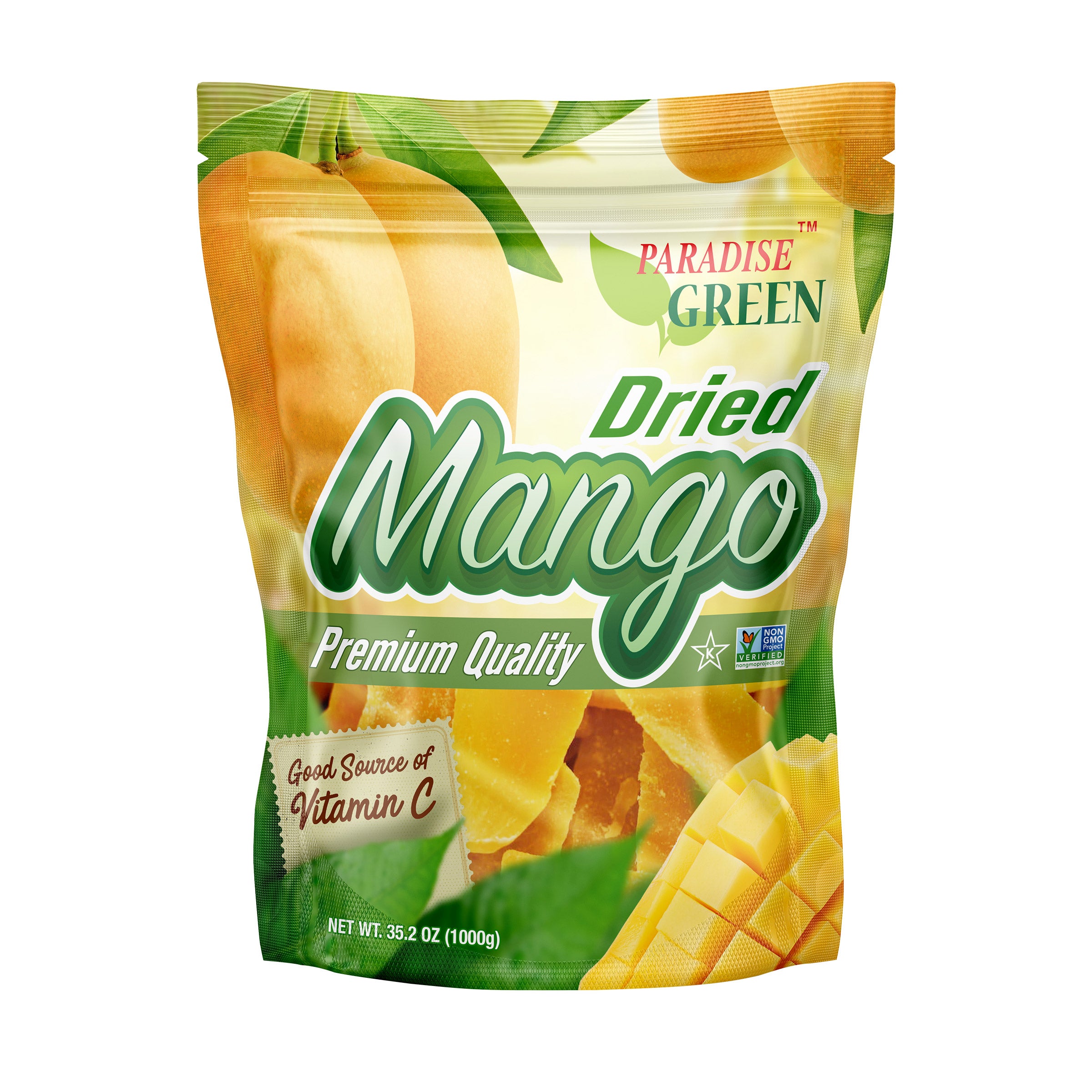 PARADISE GREEN DRIED MANGO 35.2 OZ - Image 1