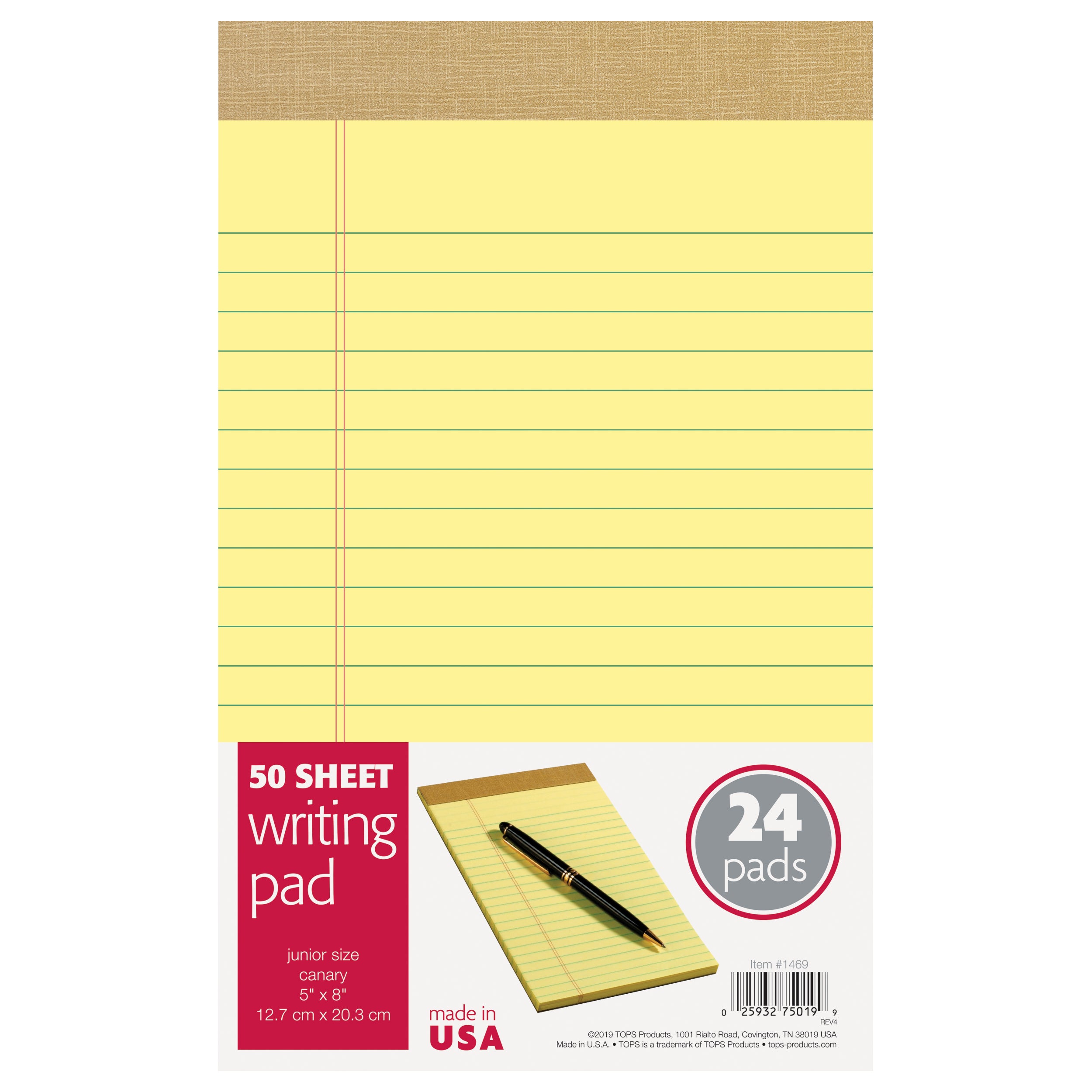 TOPS JR. LEGAL PADS 5¨X8¨ 24PK - Image 1