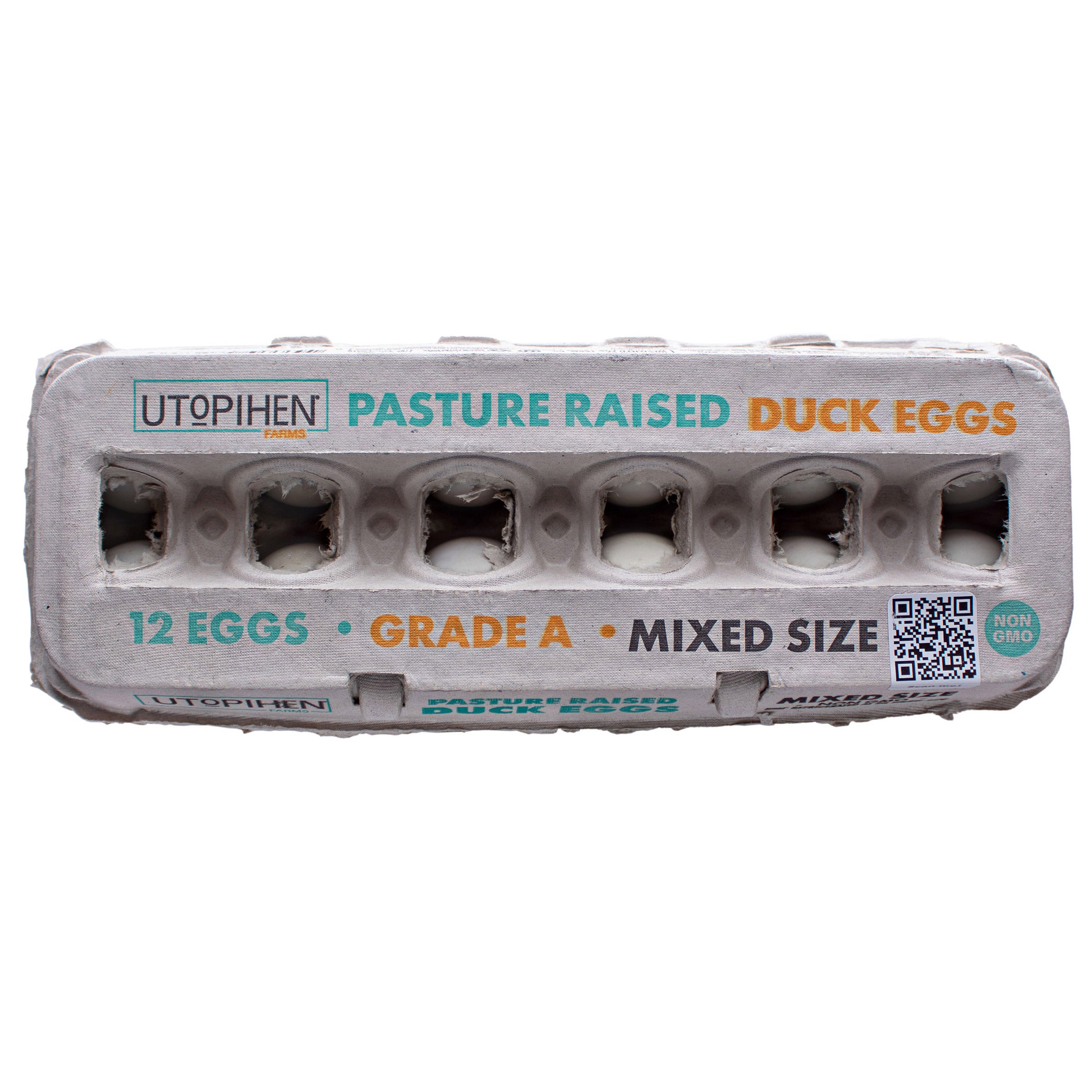UTOPIHEN DUCK EGGS PASTURE RAISED MIXED SIZE (1DZ) - Image 1