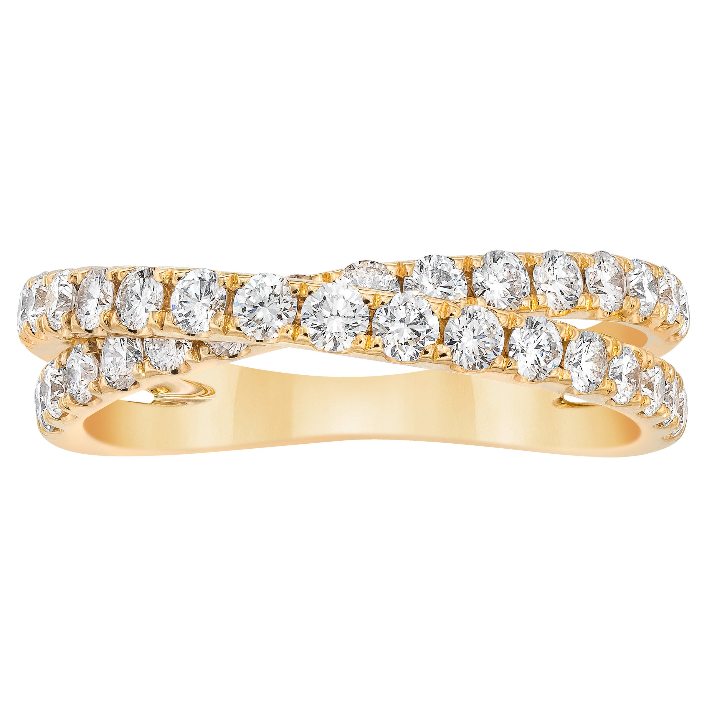 14K YELLOW GOLD VS2 IW .90CTW ROUND DIAMOND BAND - Image 1