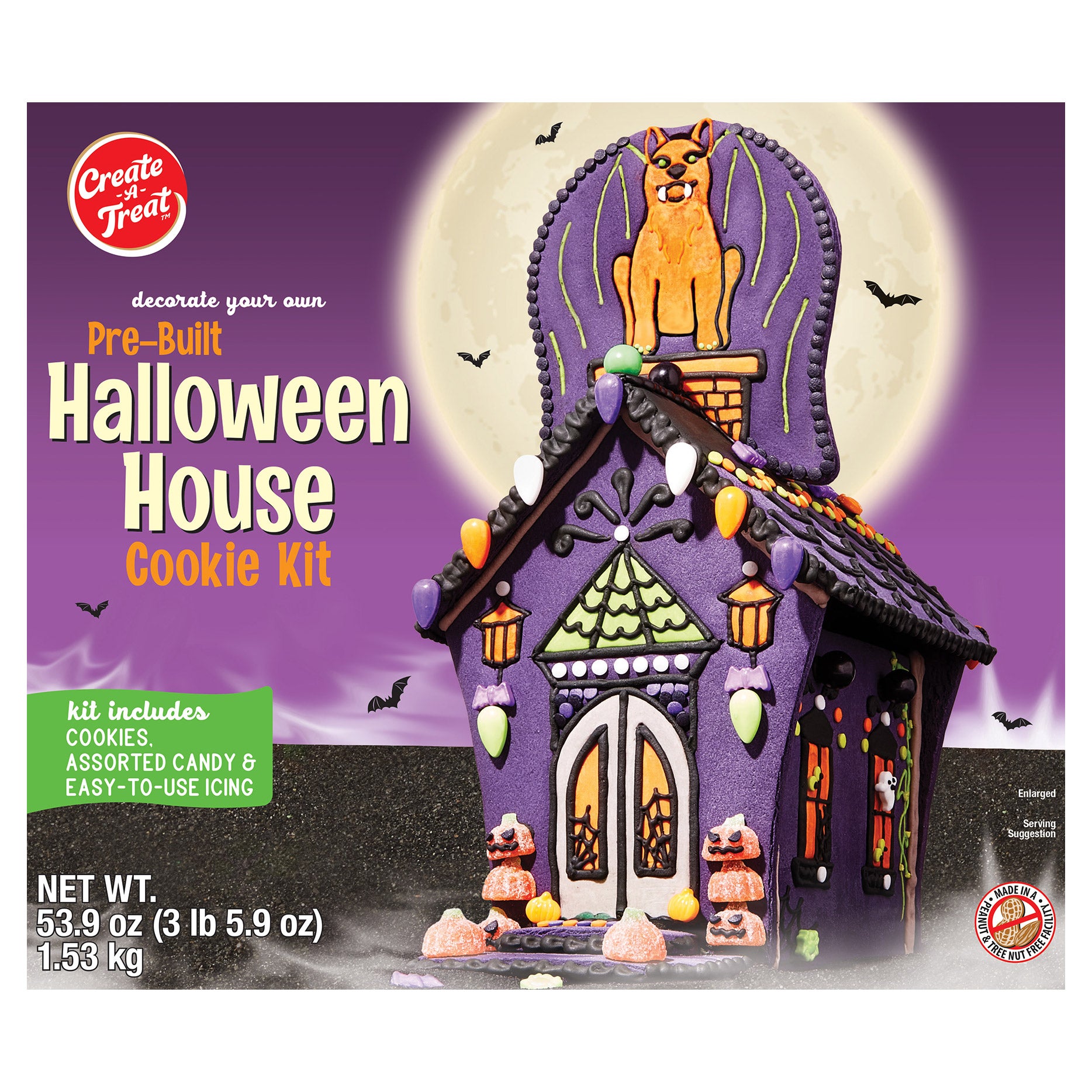 CREATE A TREAT PURPLE HALLOWEEN HOUSE 53.86OZ - Image 1