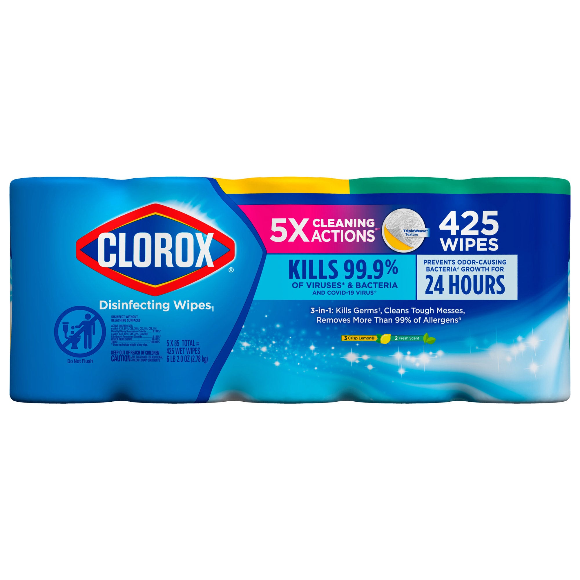 CLOROX DISINFECTING WIPES 5 CT / 85 WIPES - Image 1
