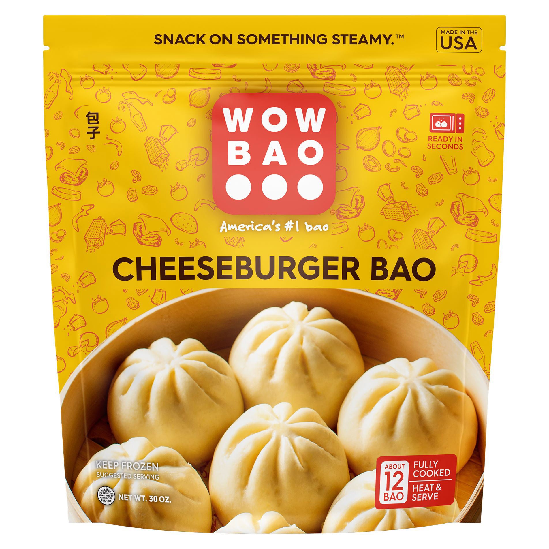 WOW BAO CHEESEBURGER BAO 30 OZ
