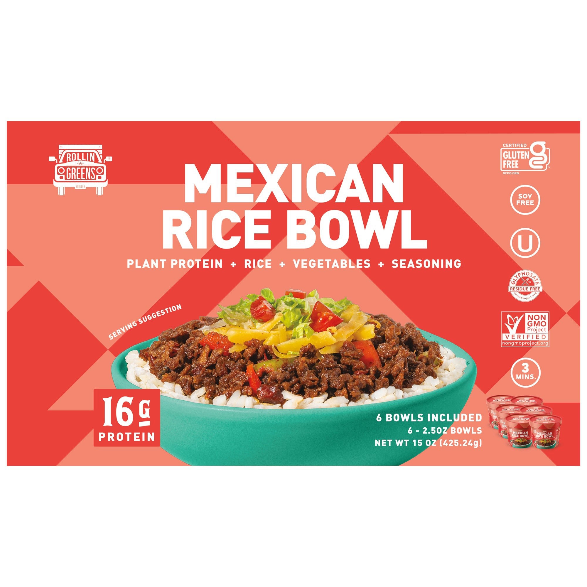ROLLINGREENS MEXICAN RICE BOWL 6/2.5OZ