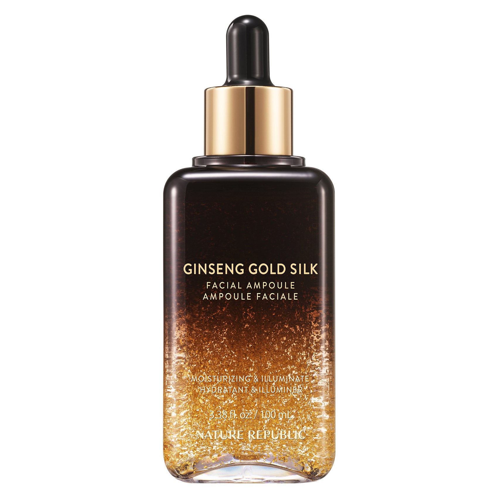 NATURE REPUBLIC GINSENG GOLD SILK 24K AMPOULE, 3.38 FL OZ
