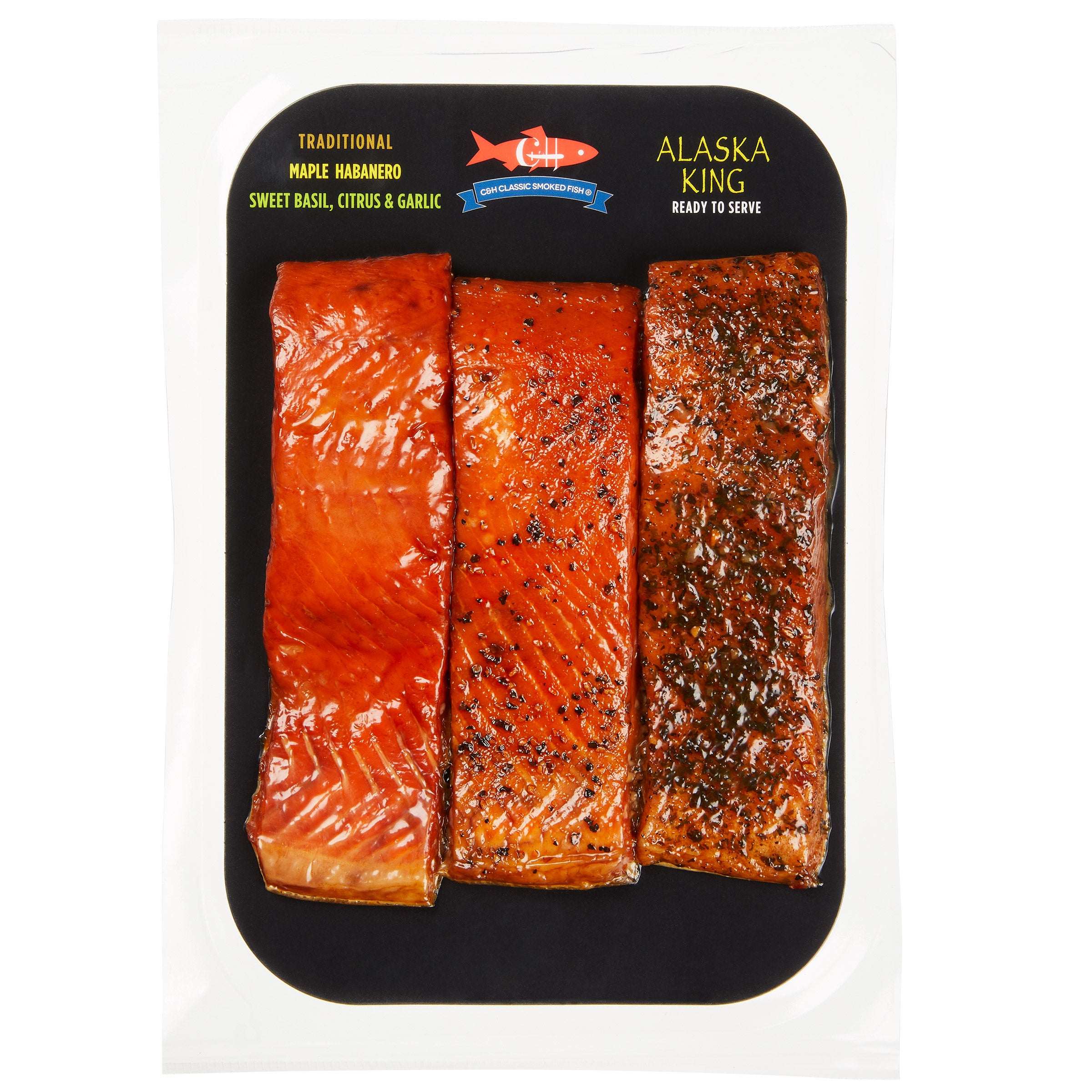 C&H SMOKED KING SALMON TRIO PRICE PER POUND