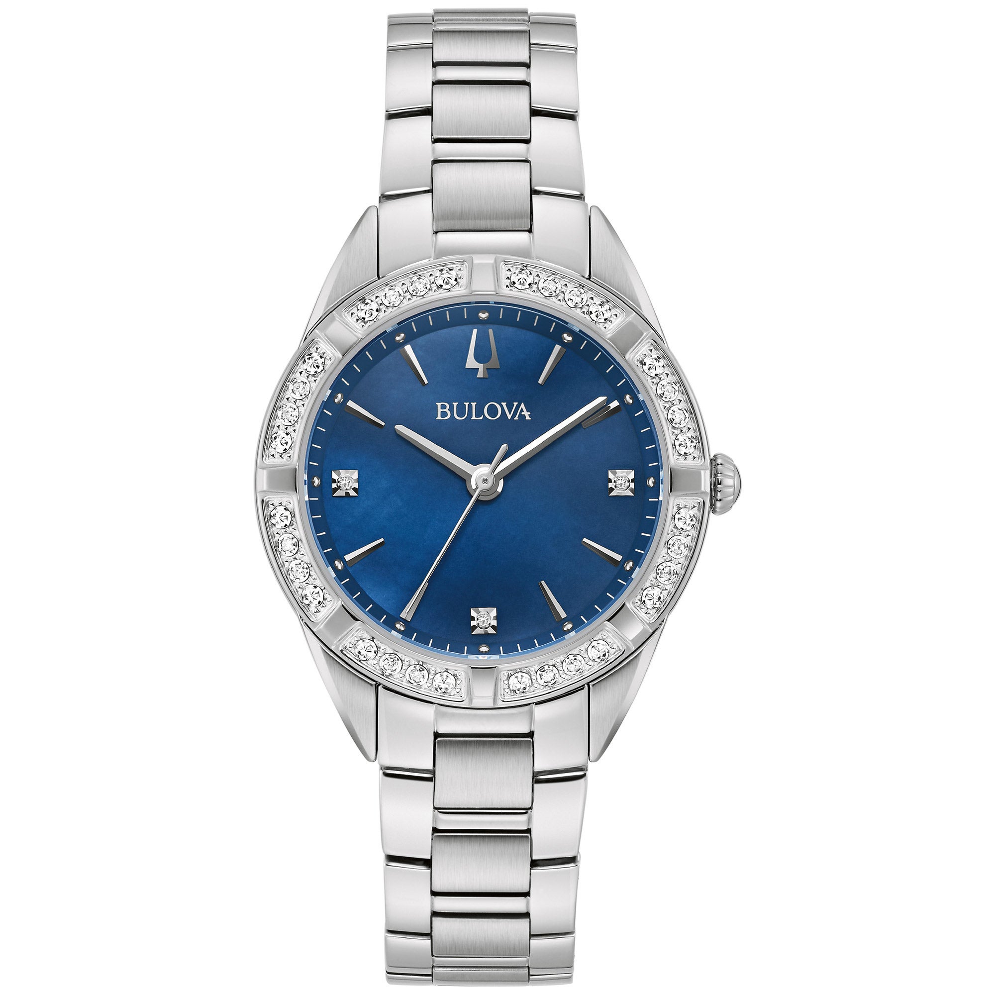BULOVA SUTTON DIAMOND BEZEL QUARTZ LADIES WATCH - Image 1