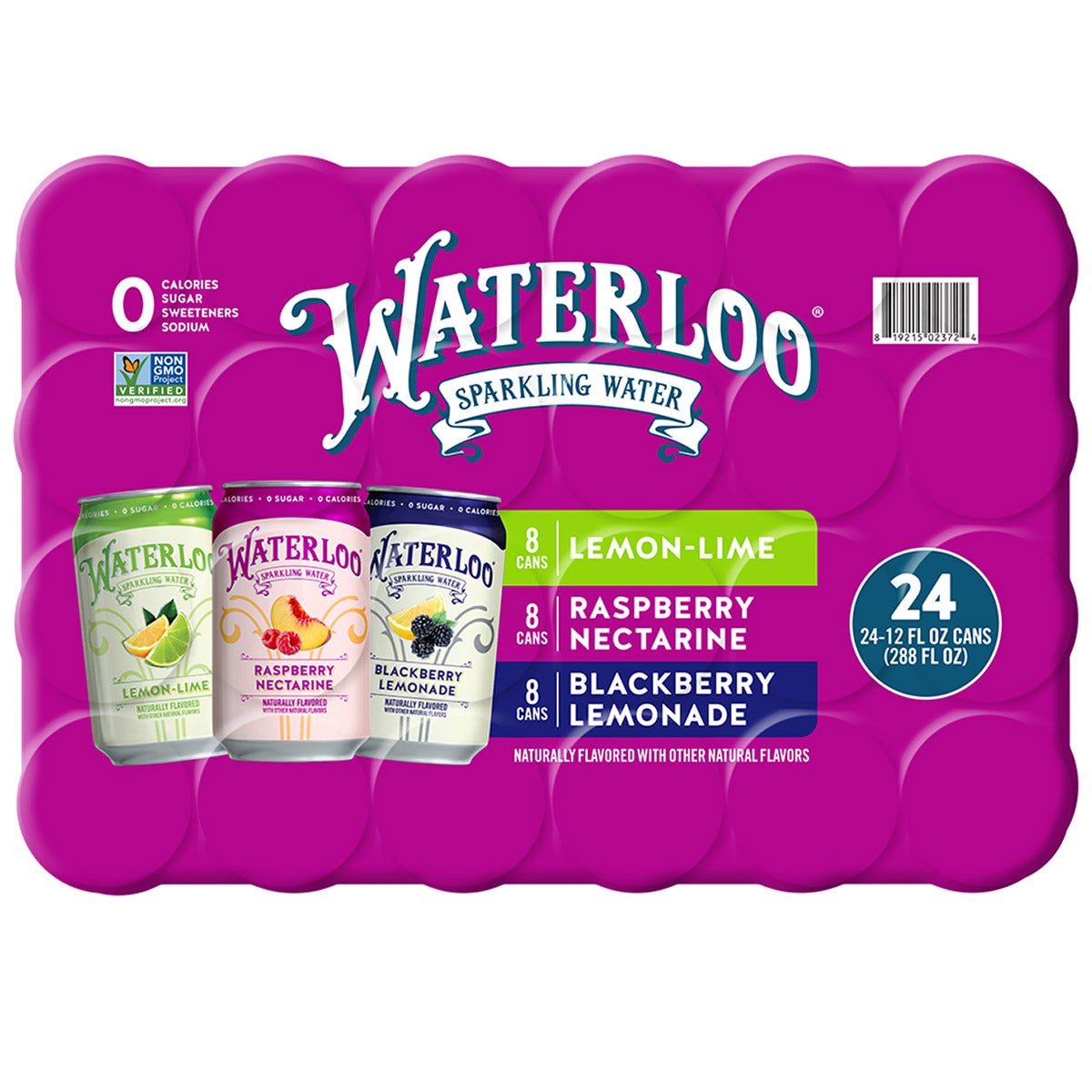 WATERLOO SPARKLING WATER 24/12 FL OZ (9 QTS) - Image 1