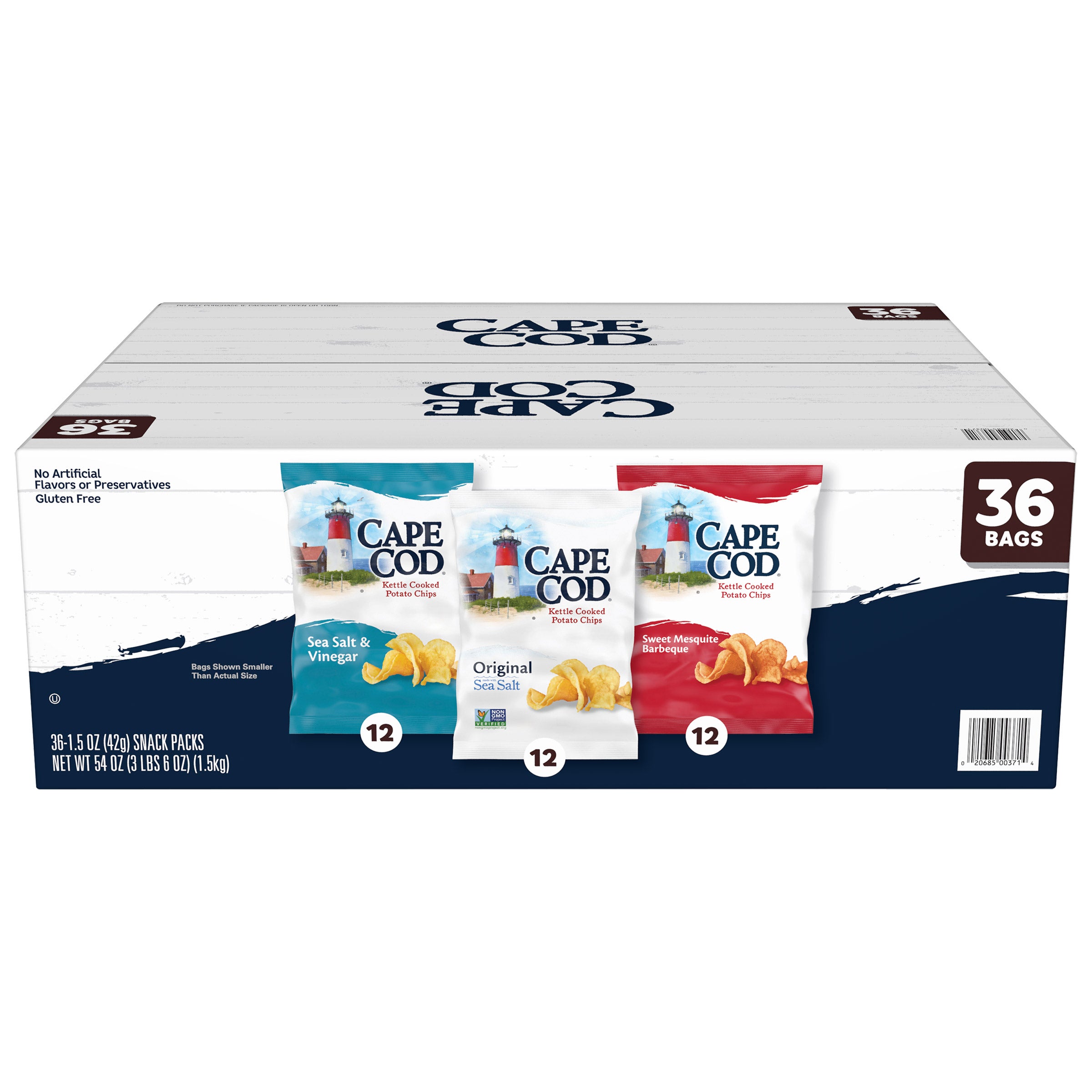 CAPE COD VARIETY PACK 36CT /1.5OZ (3.37LBS)