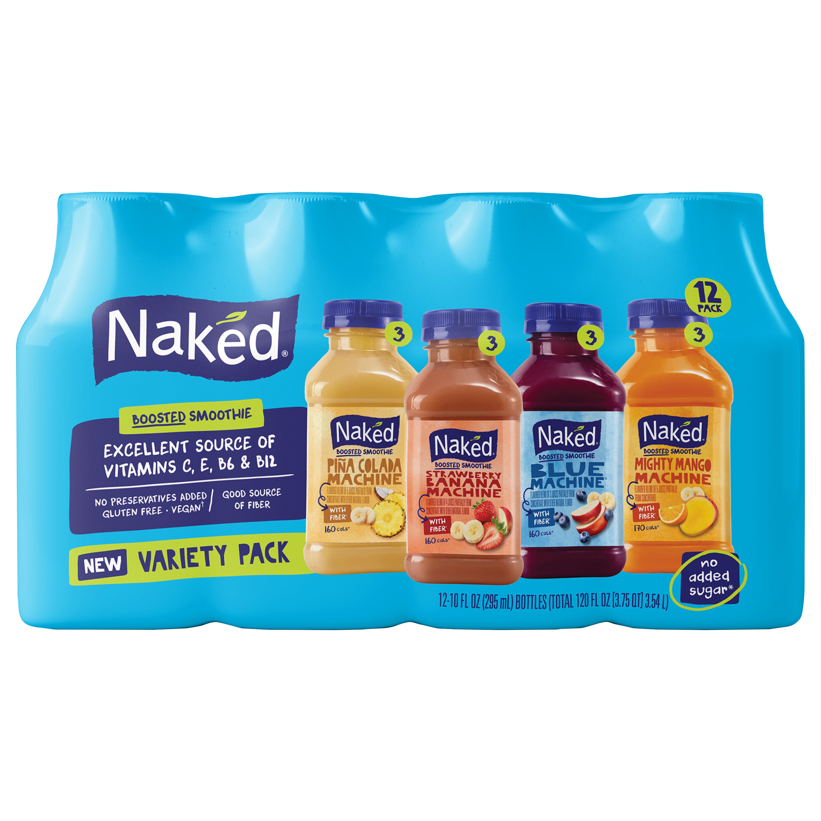 NAKED JUICE BOOSTED SMOOTHIES 12/10 FL OZ