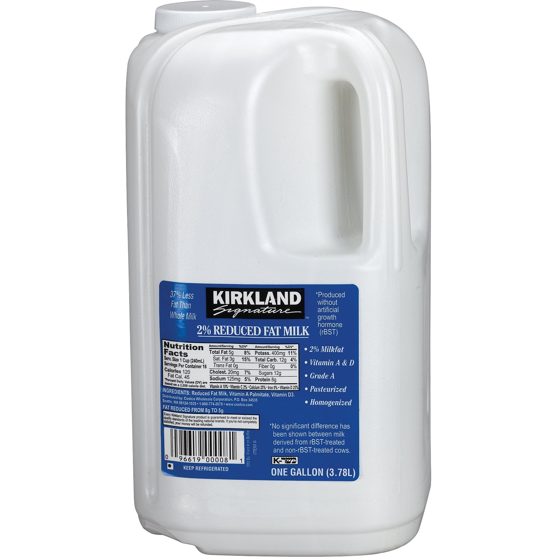 KIRKLAND SIGNATURE 2% LOWFAT MILK 1 GALLON (4 QTS)