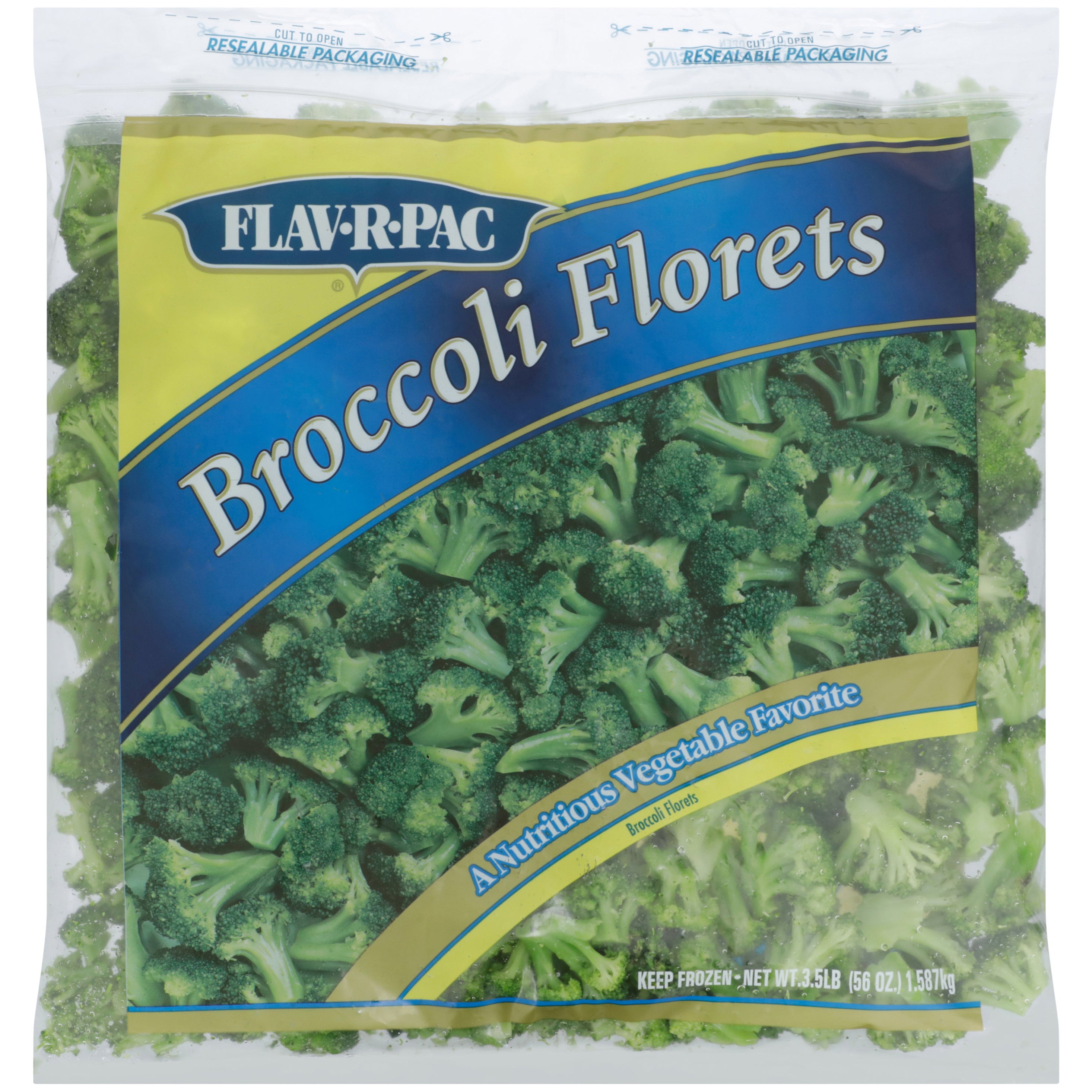 FLAV-R-PAC BROCCOLI FLORETS 3.5 POUND BAG