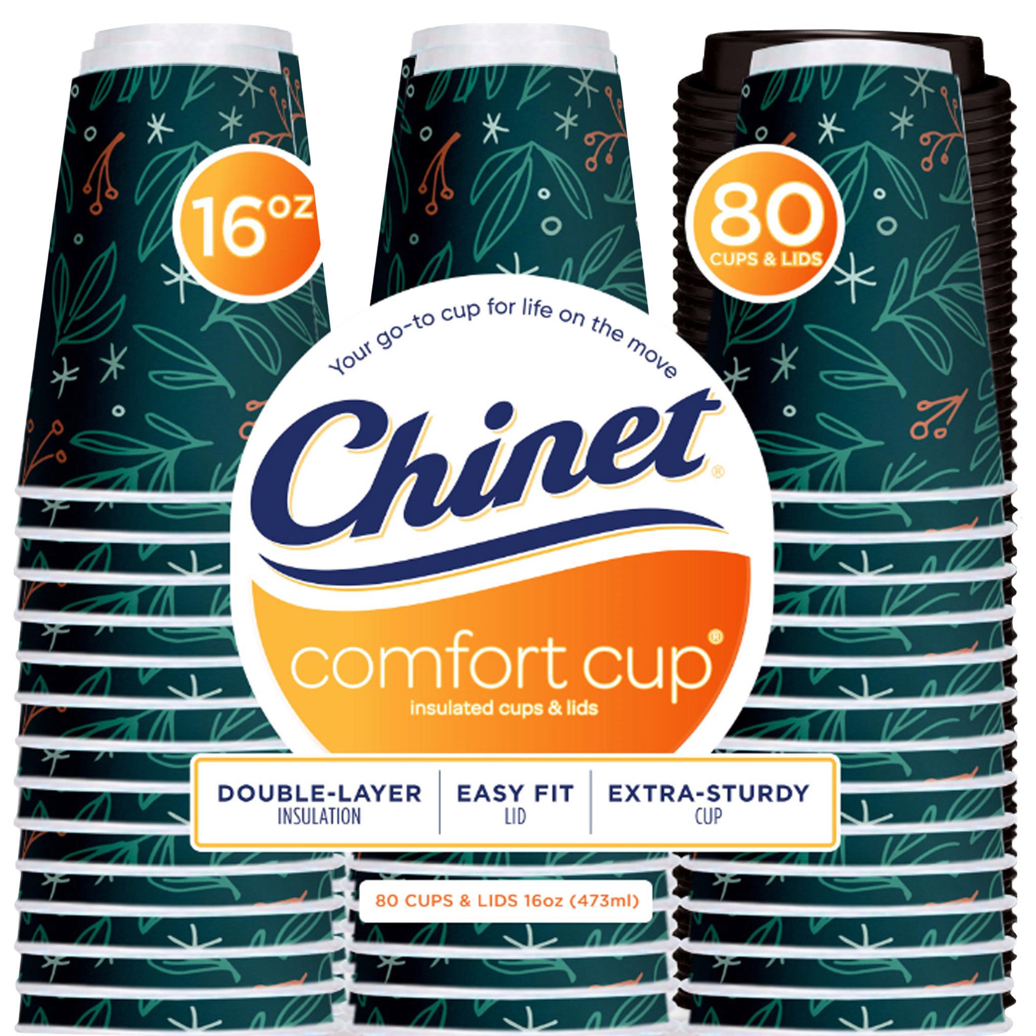 CHINET COMFORT CUPS WITH LIDS 80-16 OZ - Image 1