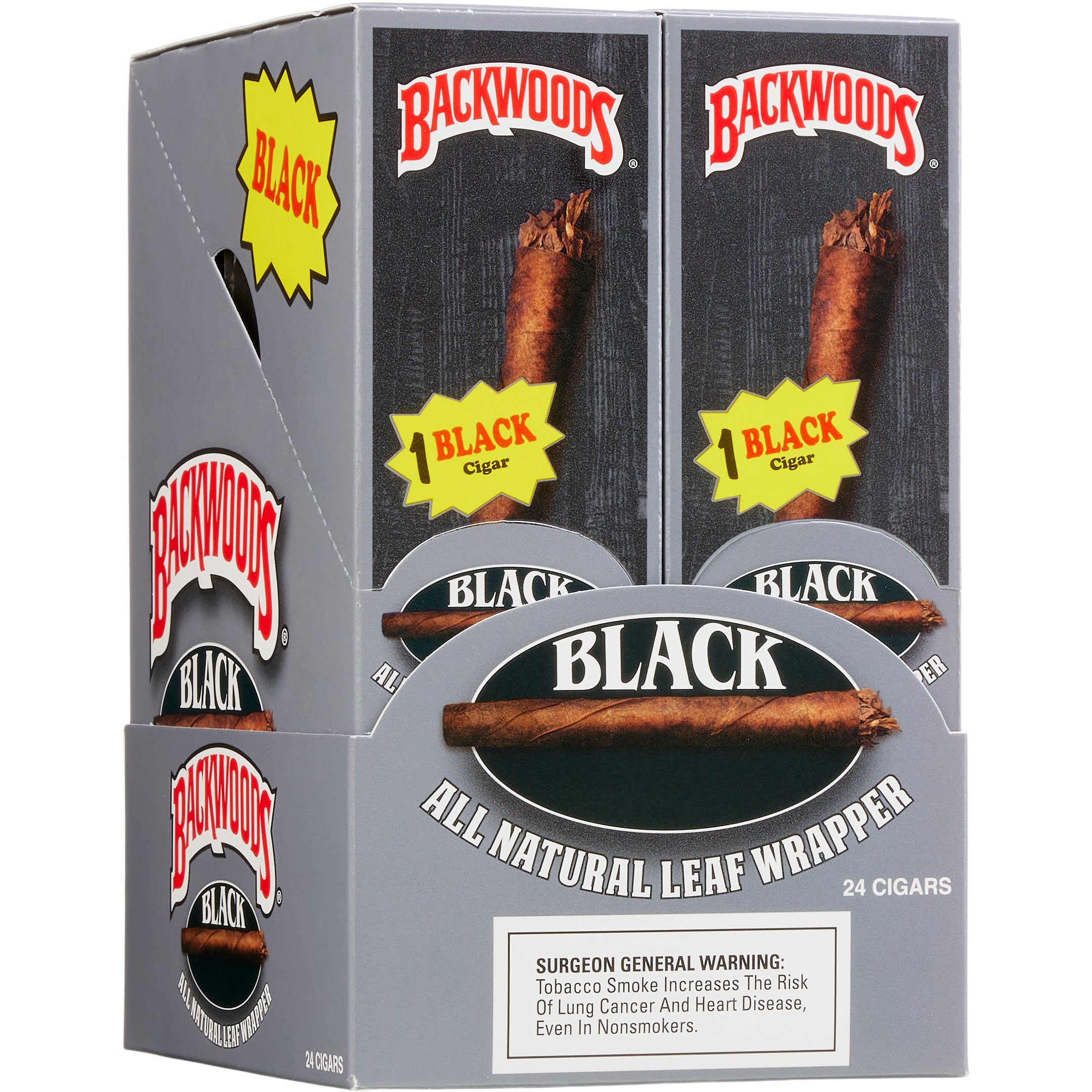BACKWOODS BLACK CIGARILLOS 24CT SINGLE NON-PRICED