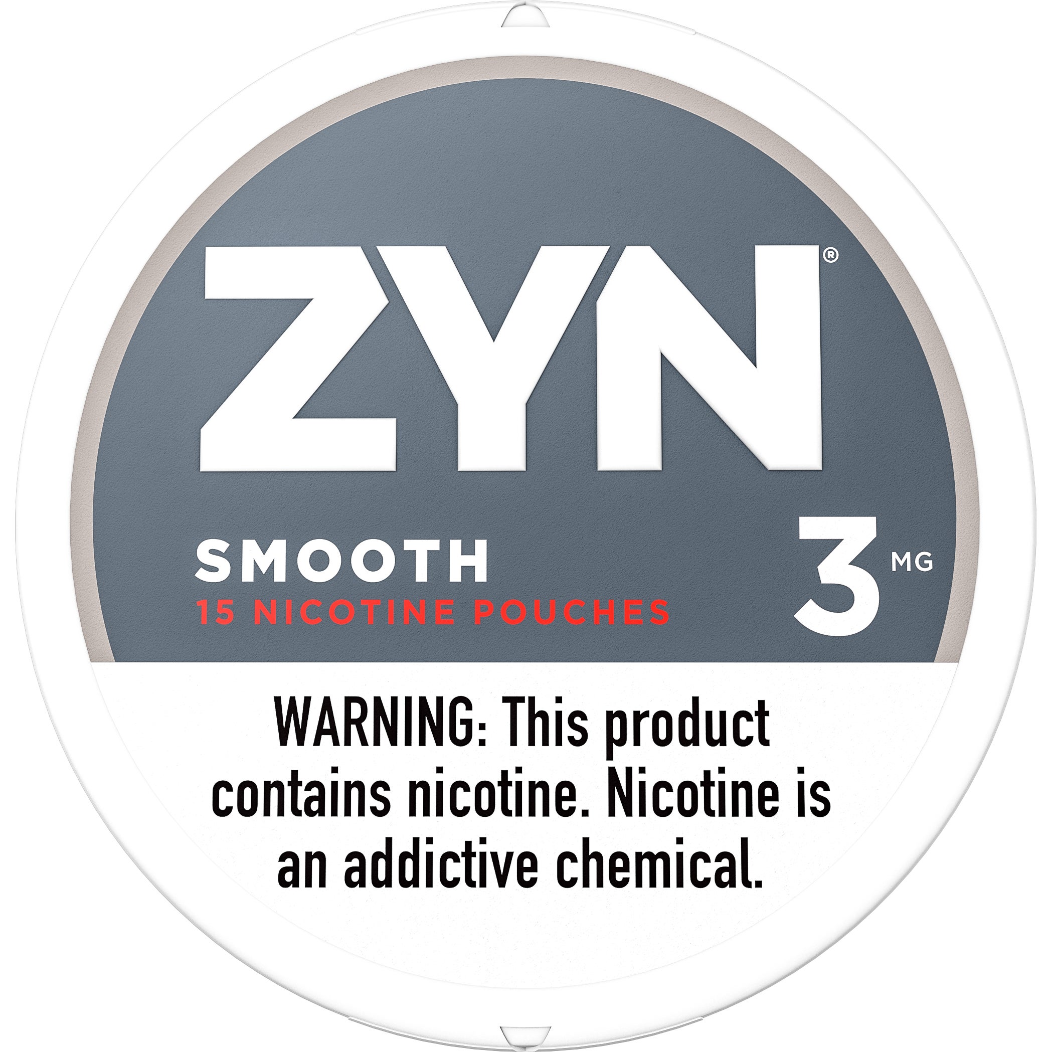 ZYN SMOOTH POUCH 3MG 5/15CT CANS
