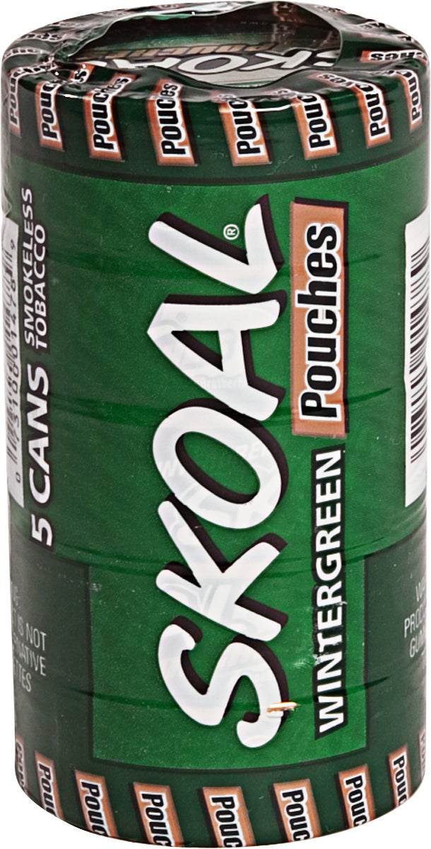 SKOAL WINTERGREEN POUCHES 5/.82 OZ CANS