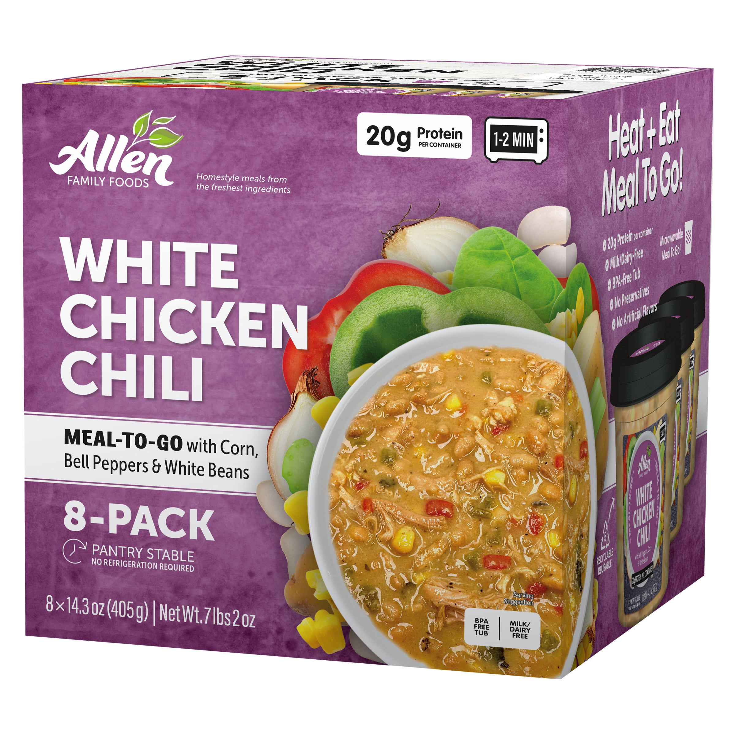 ALLEN FAMILY FOODS WHITE CHICKEN CHILI 8/14.58 OZ