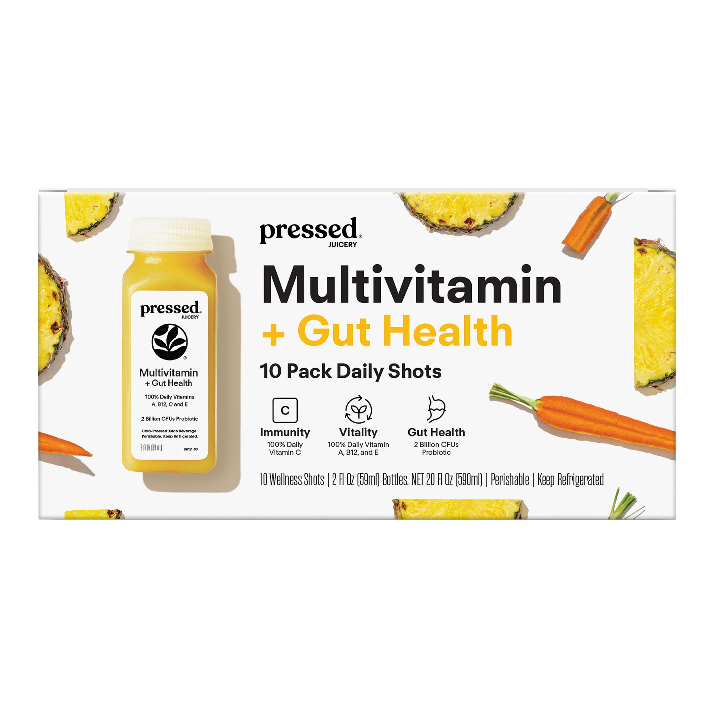 PRESSED MULTIVITAMIN GUT SHOTS 10/2 OZ. - Image 1