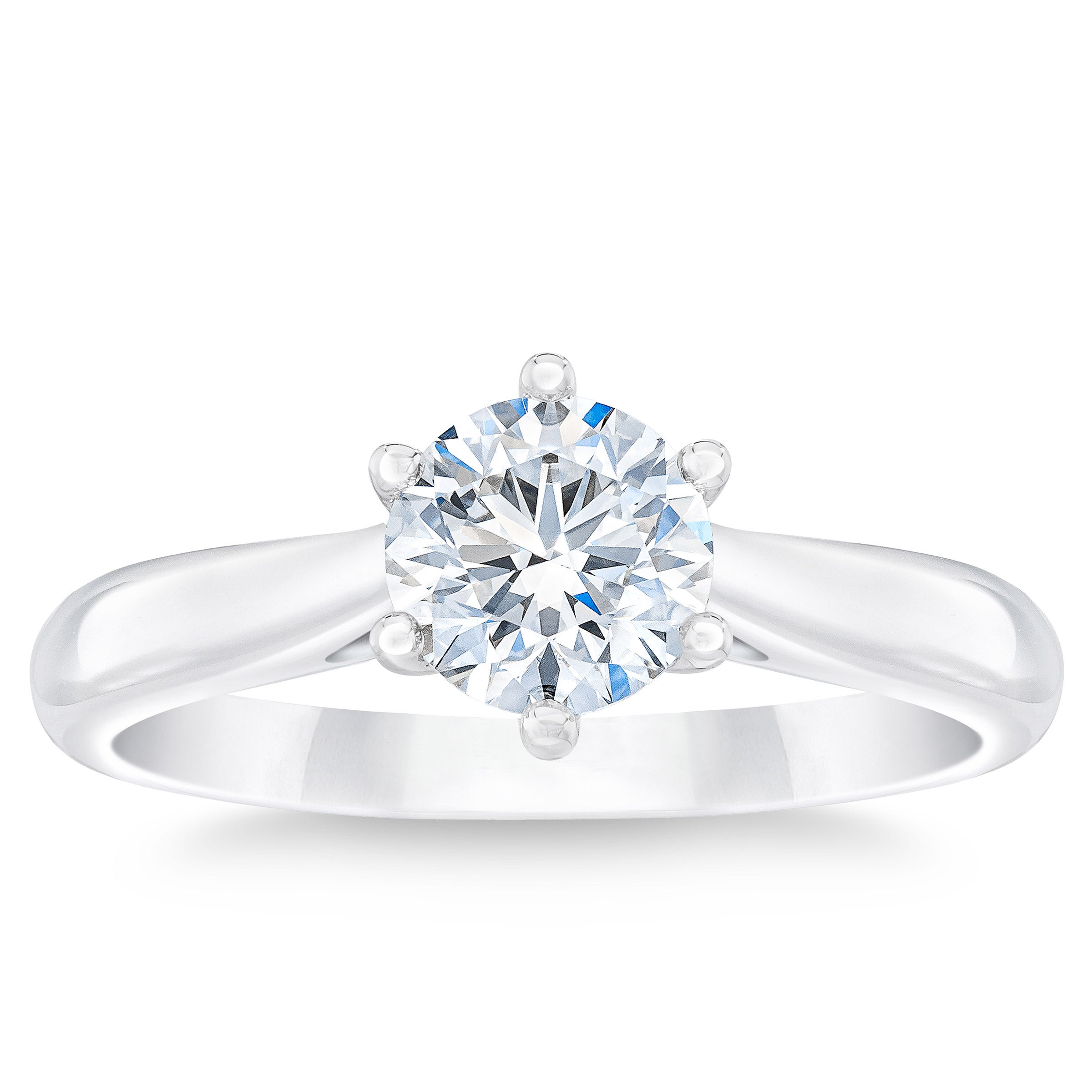 1.30CT ROUND BRILLIANT PLATINUM SOLITAIRE RING VS2 ¨G¨ COLOR