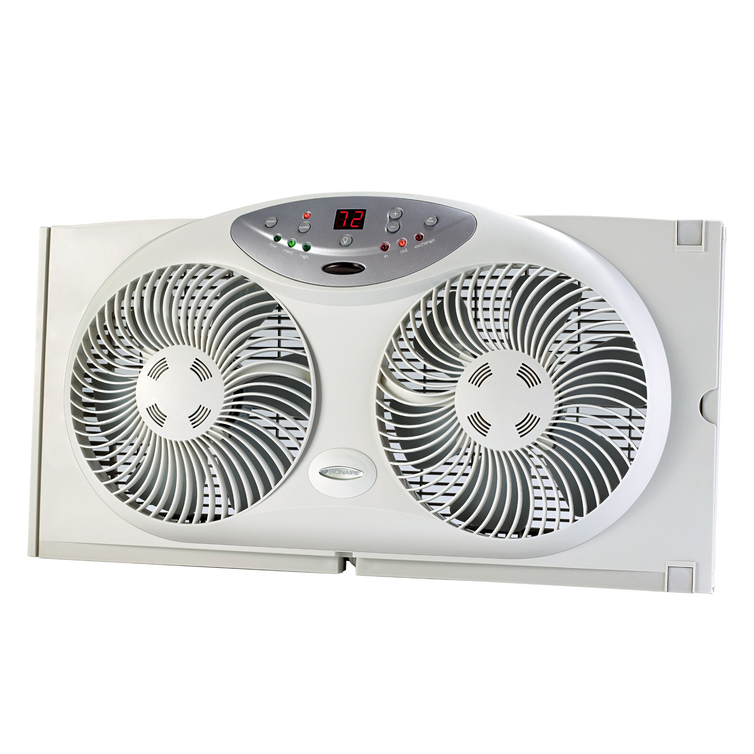 BIONAIRE TWIN WINDOW FAN WITH REMOTE CONTROL