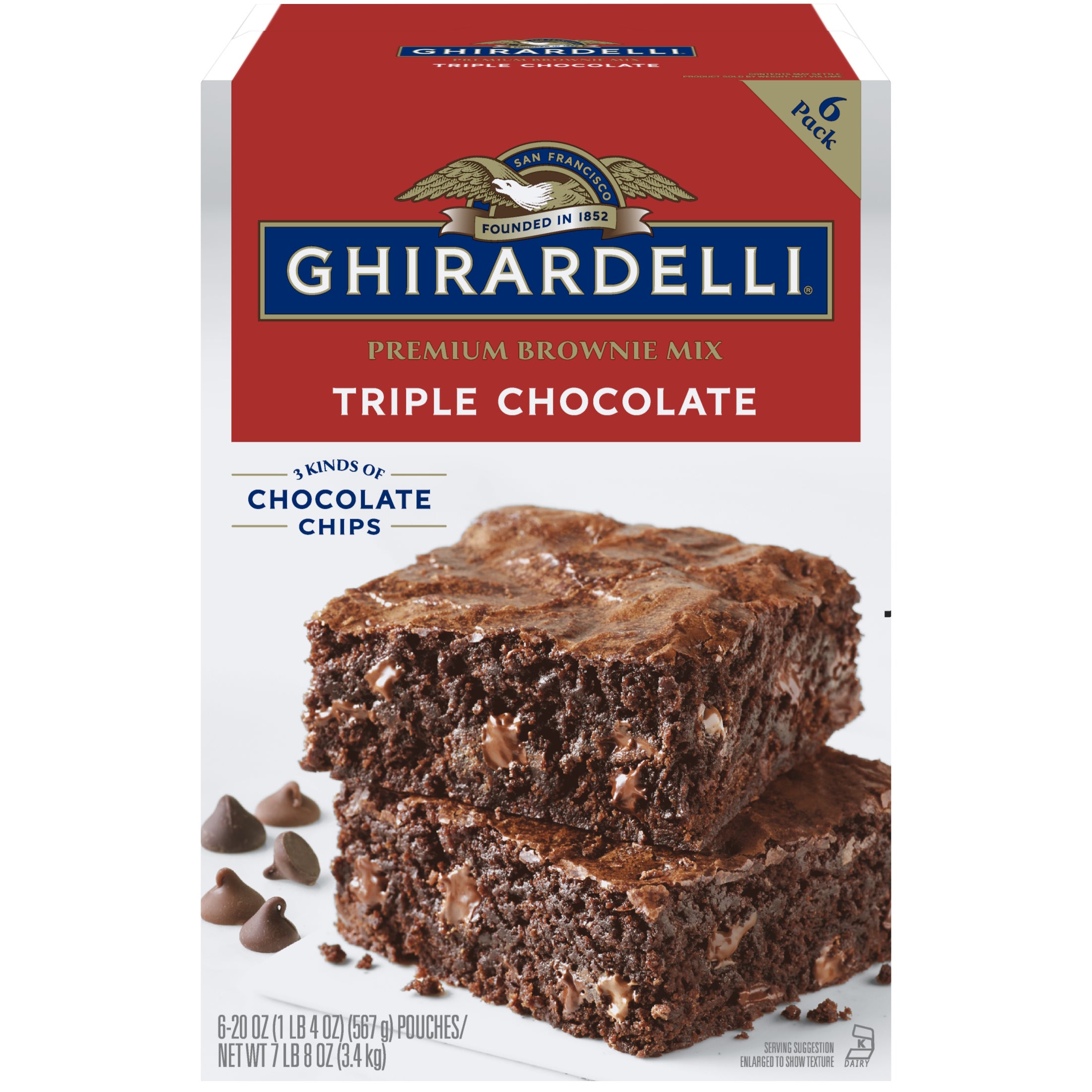 GHIRARDELLI TRIPLE CHOCOLATE BROWNIE MIX 6/20 OZ - Image 1