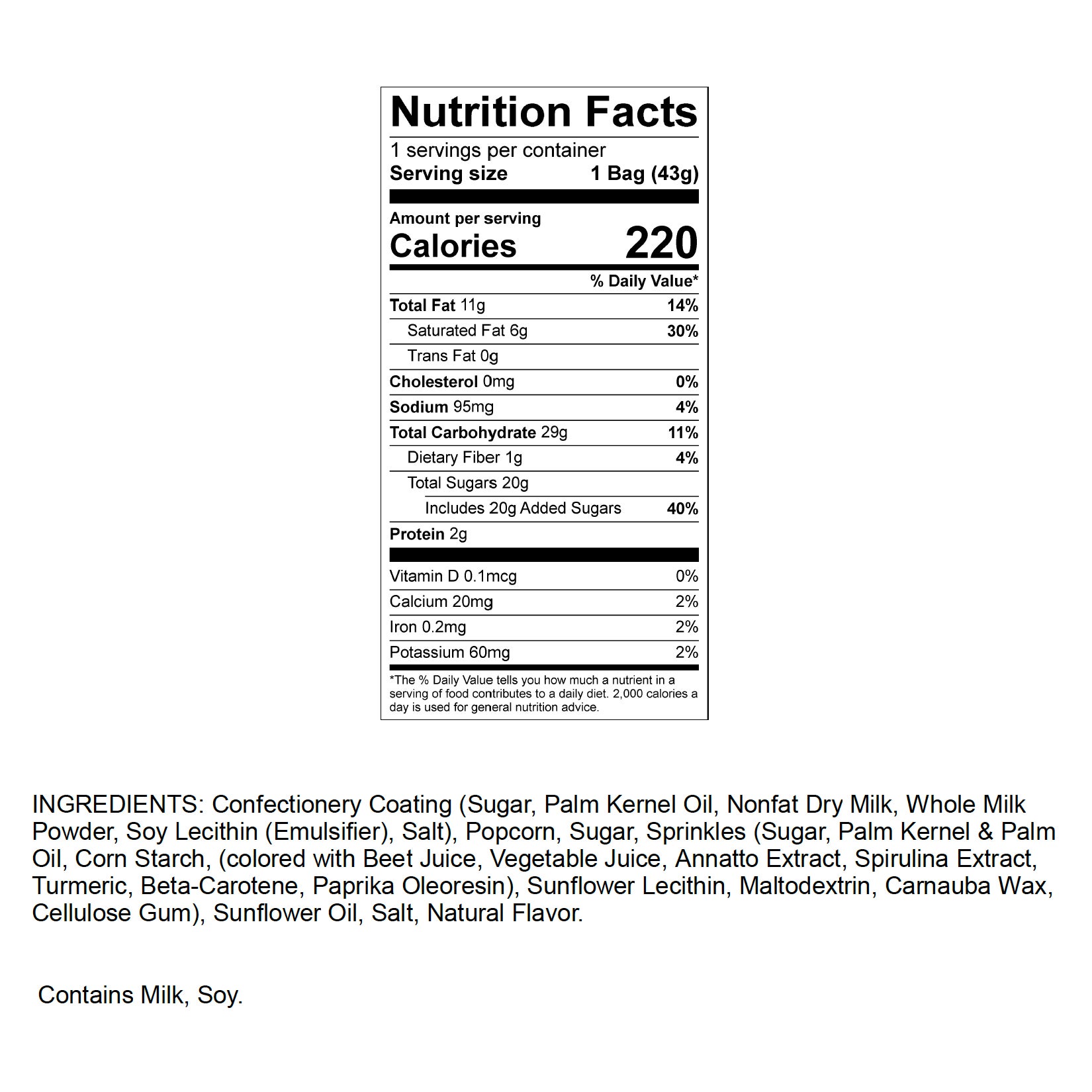 BE HAPPY BIRTHDAY CAKE POPCORN 18CT/1.5OZ