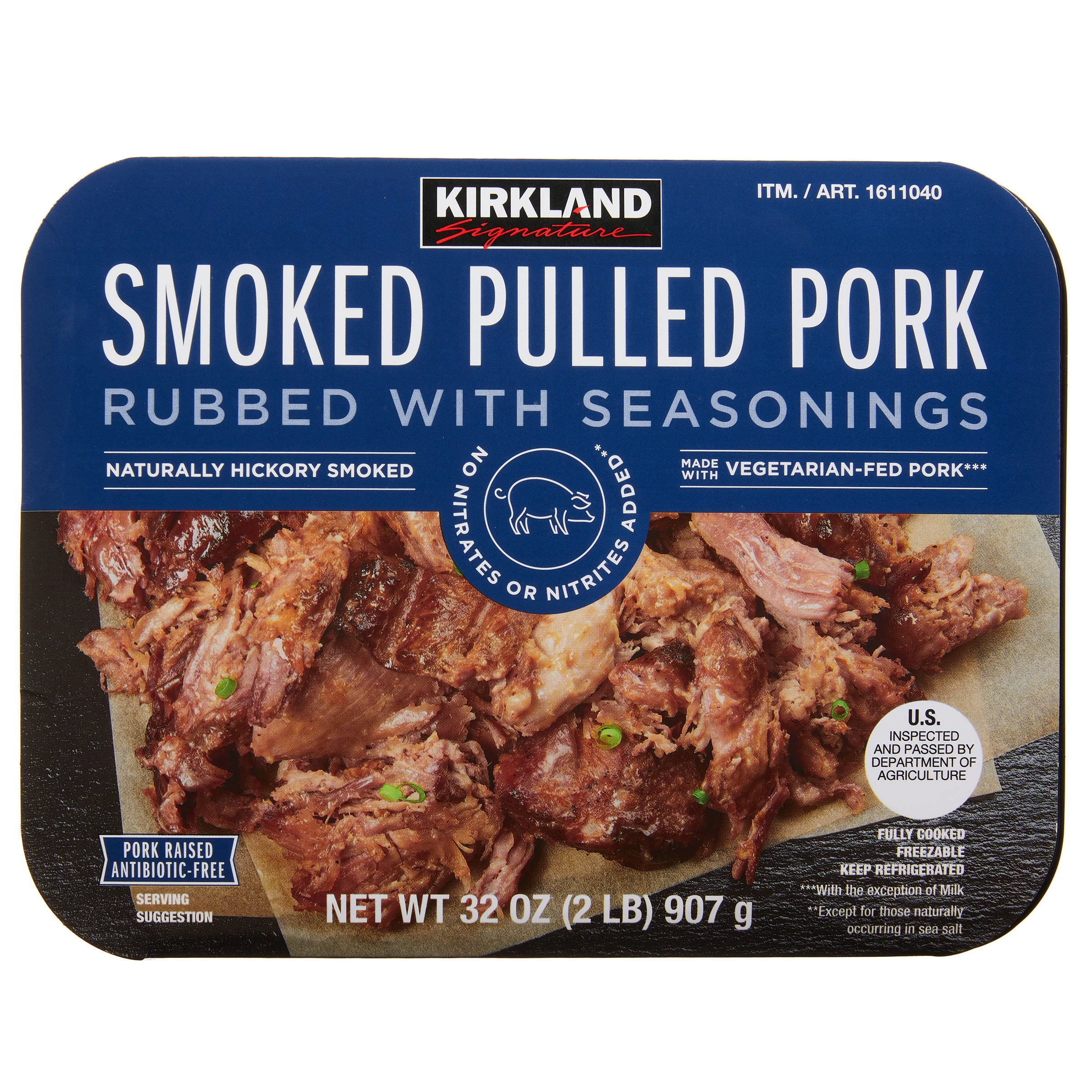 KIRKLAND SIGNATURE SMOKED PULLED PORK 2 LBS