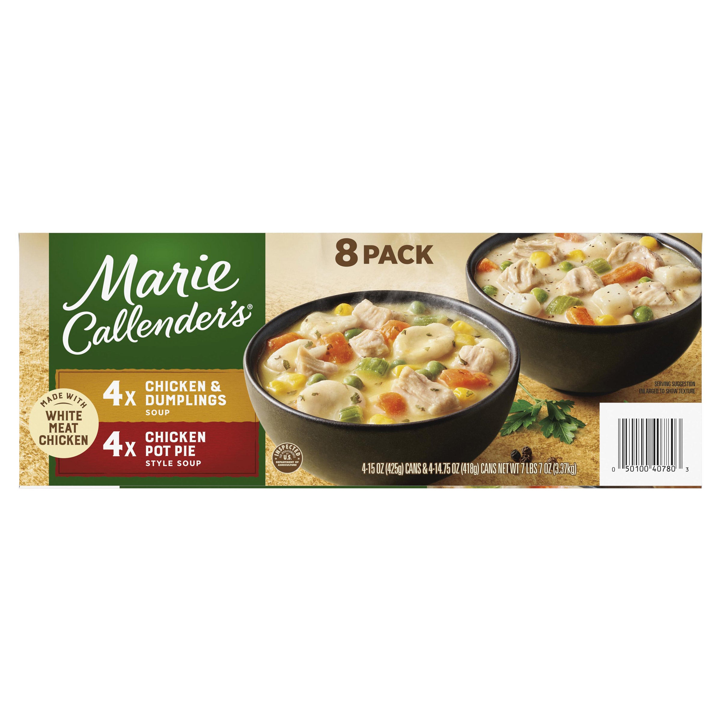 MARIE CALLENDER'S CHICKEN SOUP VARIETY 8 PACK 15 OUNCES EACH