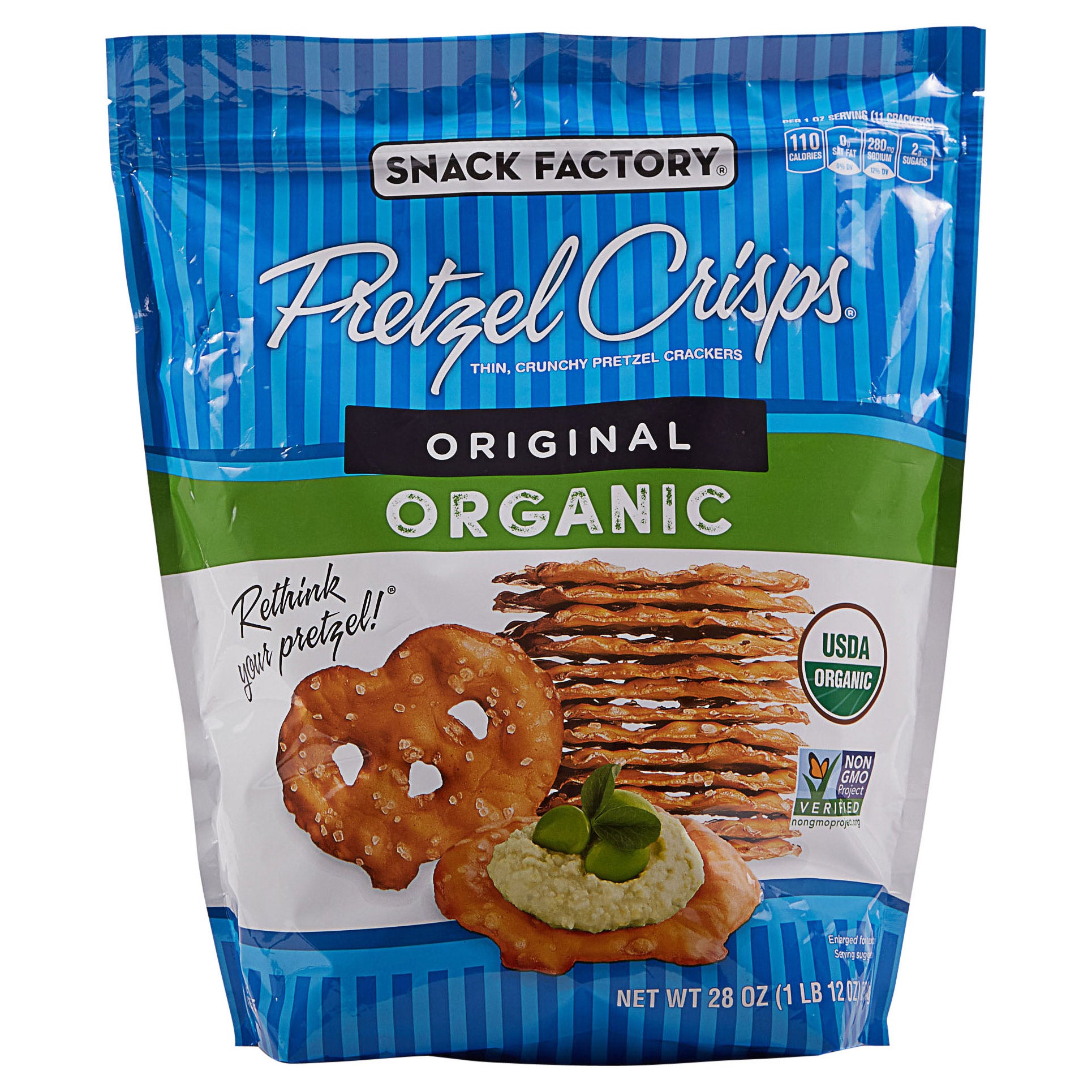 SNACK FACTORY ORGANIC PRETZEL CRISPS 28 OUNCE BAG - Image 1
