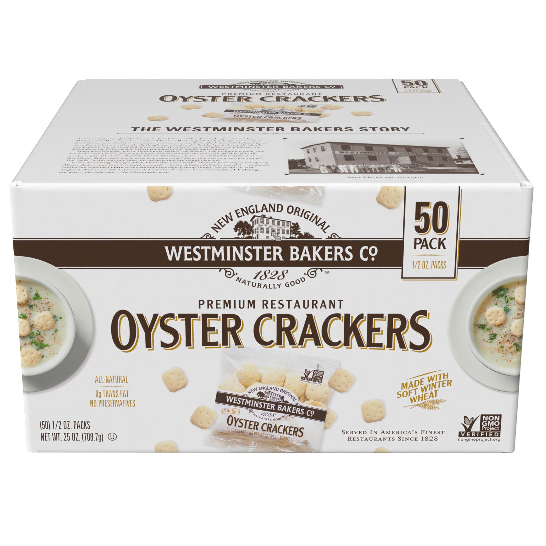 WESTMINSTER BAKERS CO. OYSTER CRACKERS 50 CT (1.56 LBS) - Image 1