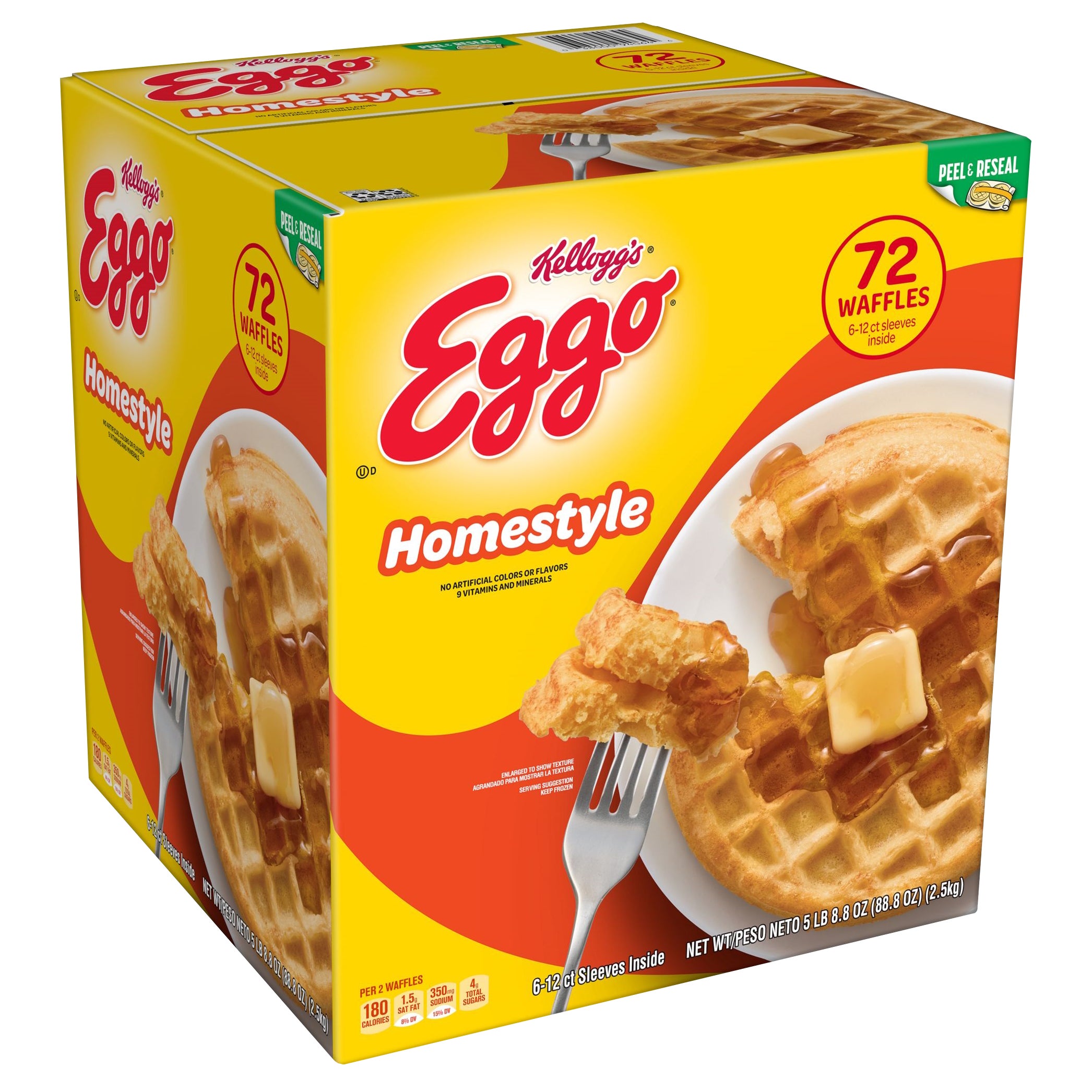 KELLOGG'S HOMESTYLE EGGO WAFFLES 72 CT - Image 1