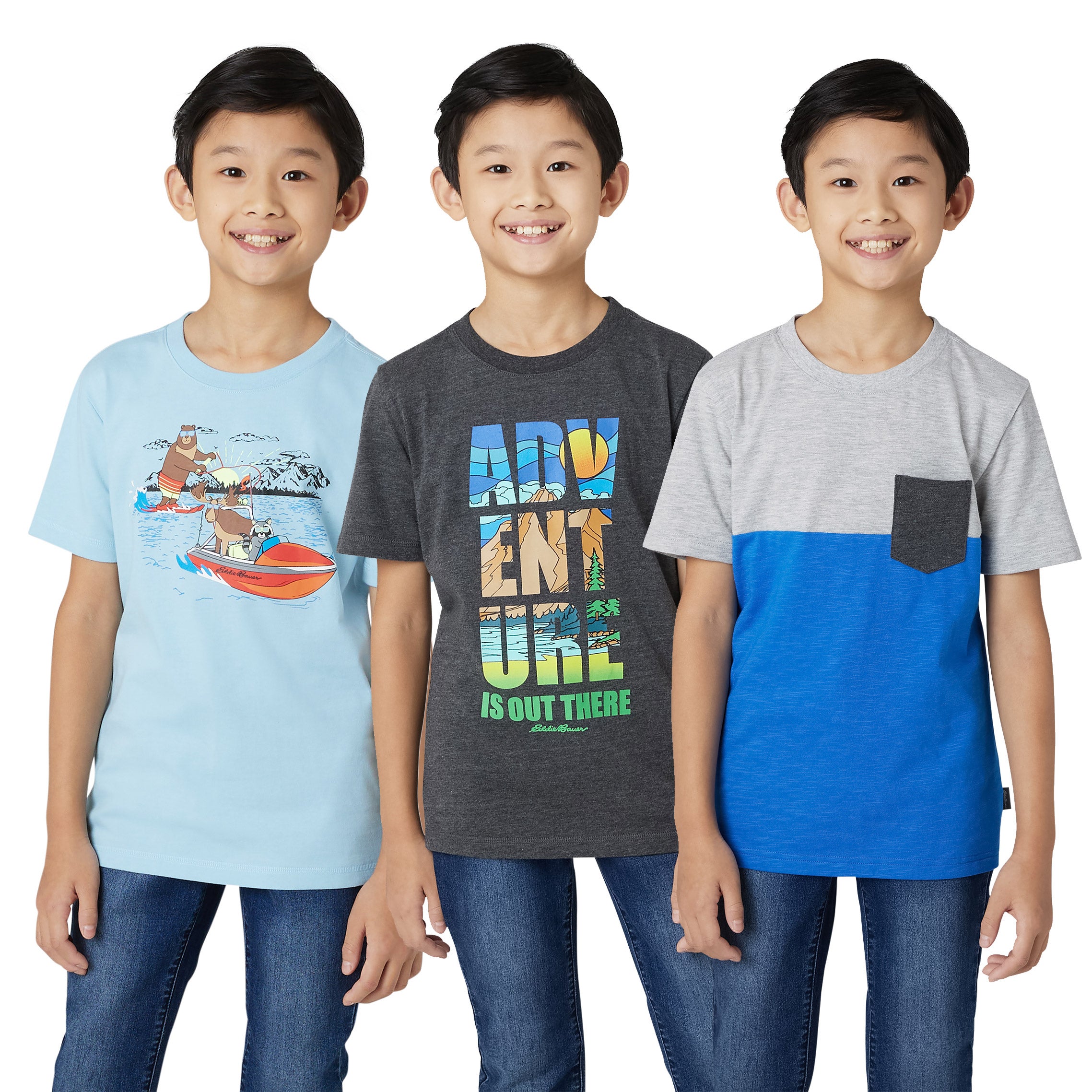 EDDIE BAUER YOUTH 3PK TEE - Image 1