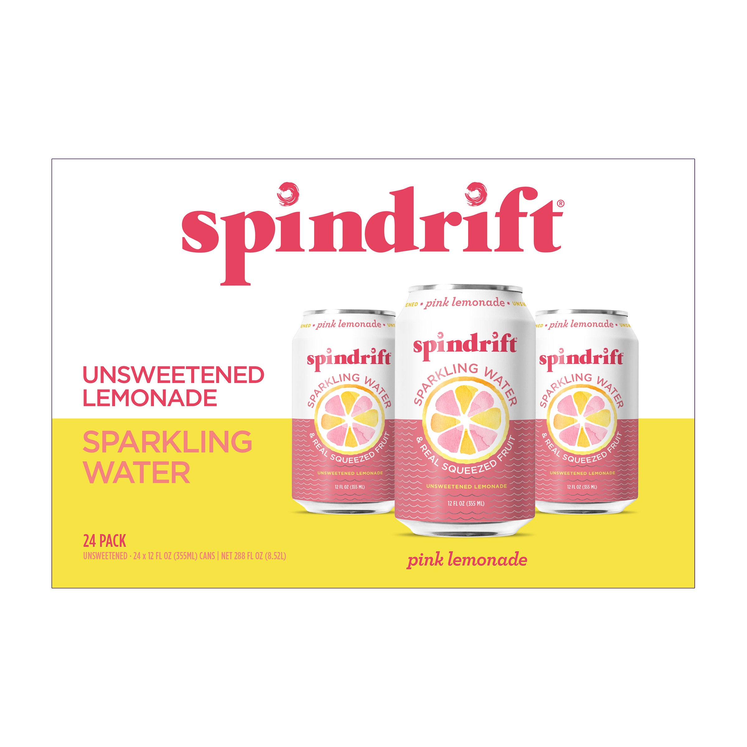 SPINDRIFT PINK LEMONADE 24/12 OZ