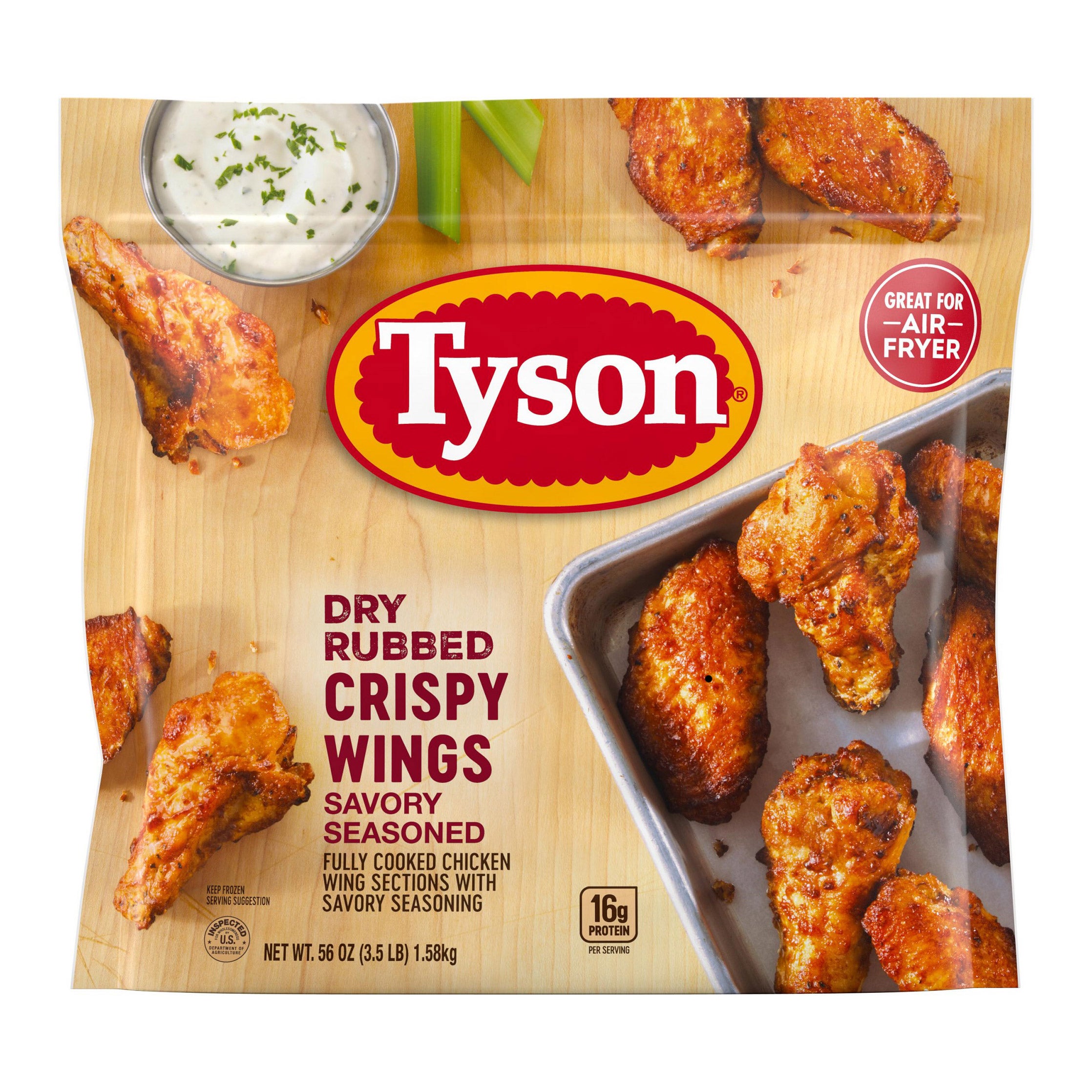 TYSON DRY RUBBED CRISPY WINGS 3.5 LB