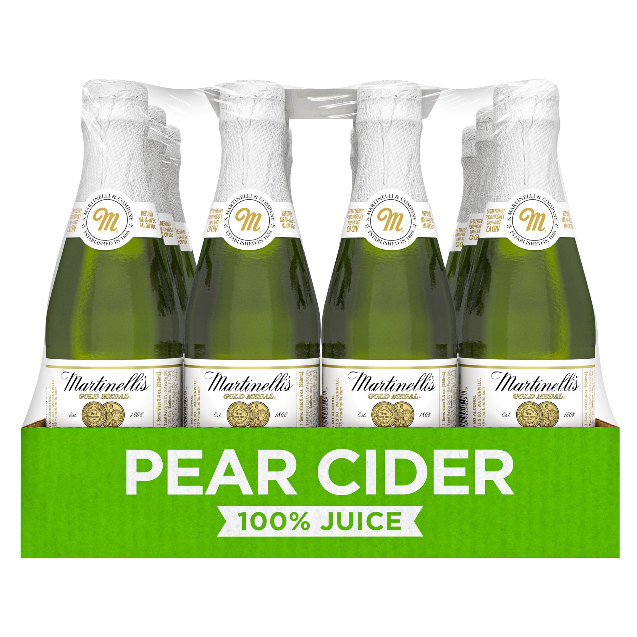MARTINELLI'S SPARKLING PEAR CIDER 12 PACK 8.4 OUNCES EA - Image 1