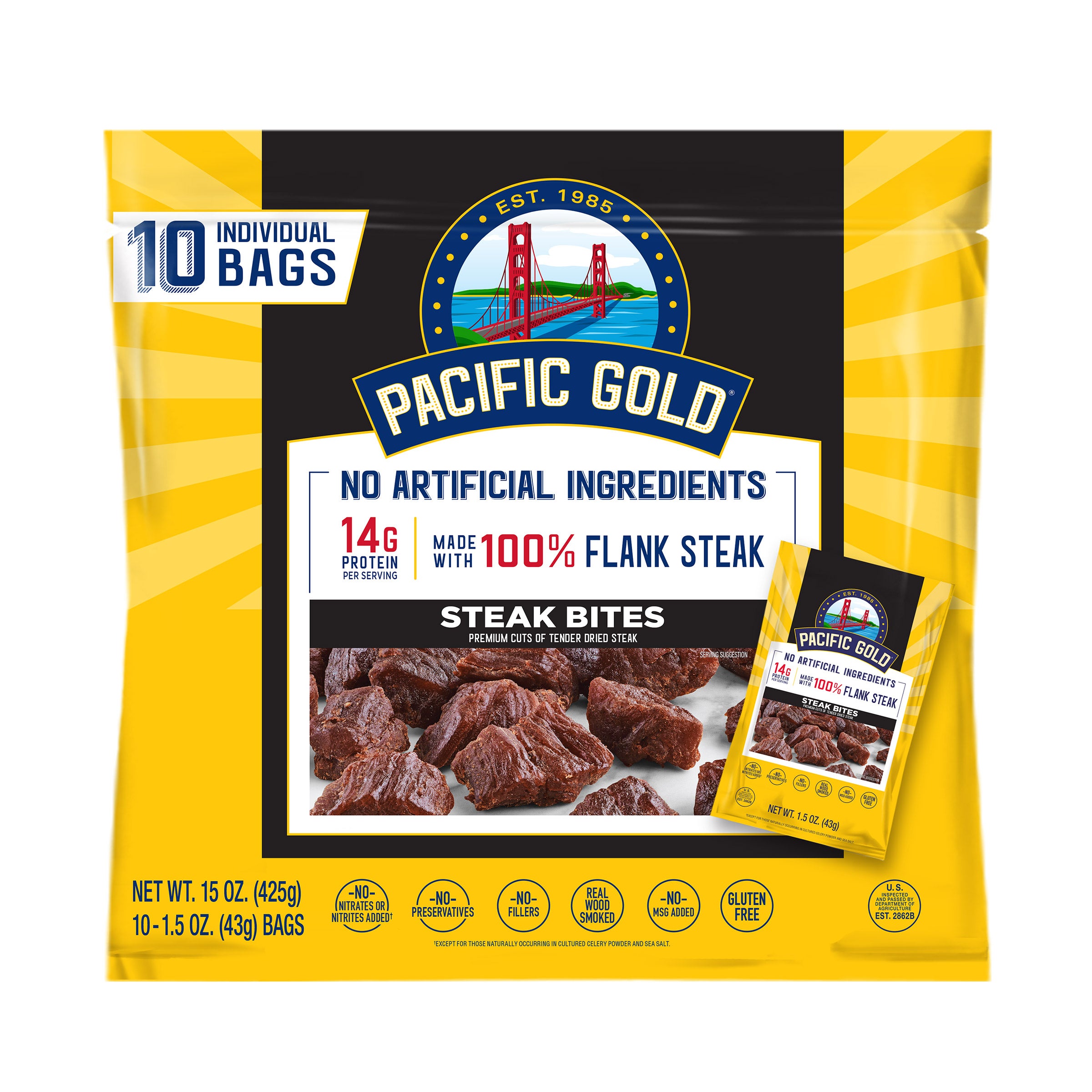 PACIFIC GOLD STEAK BITES 10/1.5 OZ
