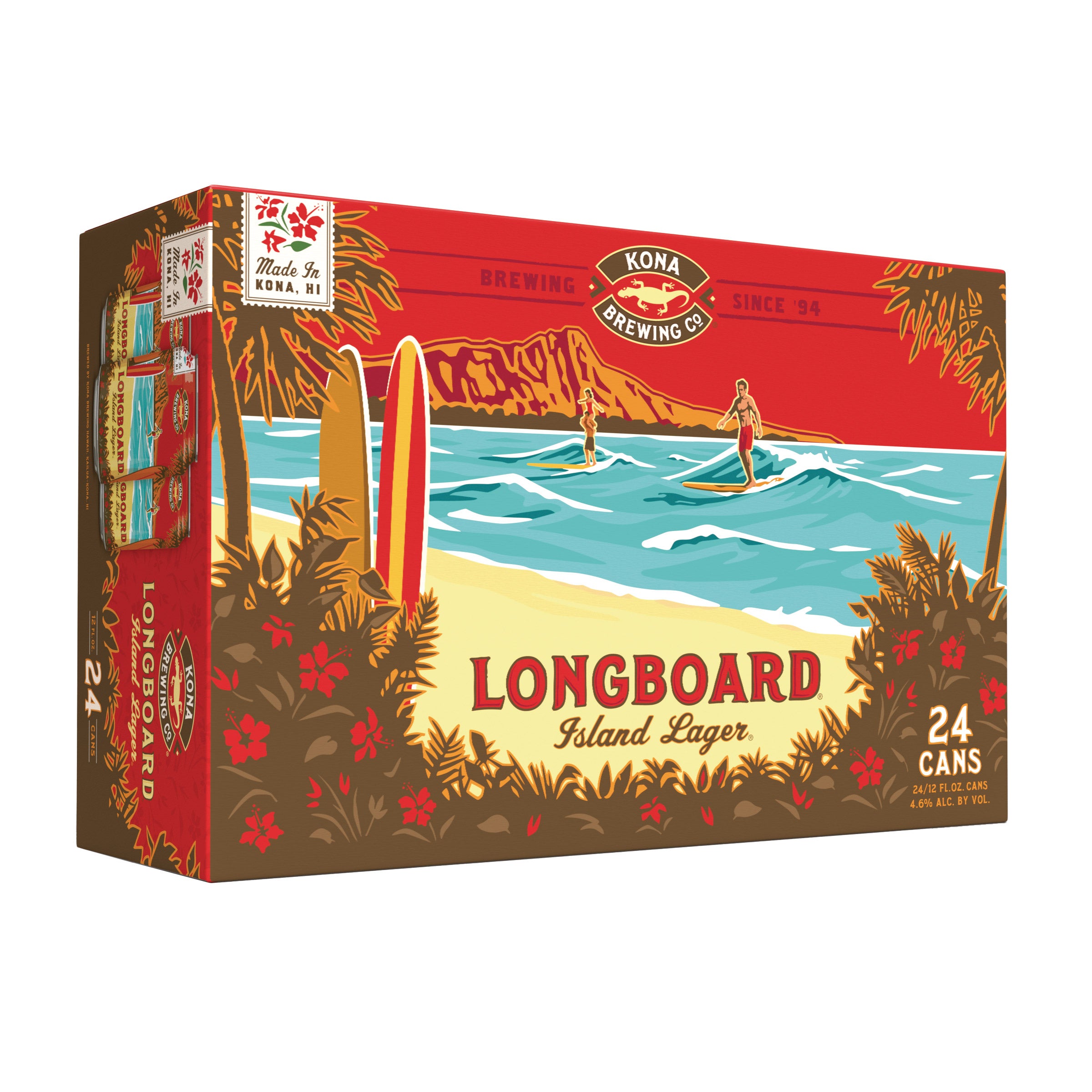 KONA BREWING LONGBOARD ISLAND LAGER 24/12 OZ CANS