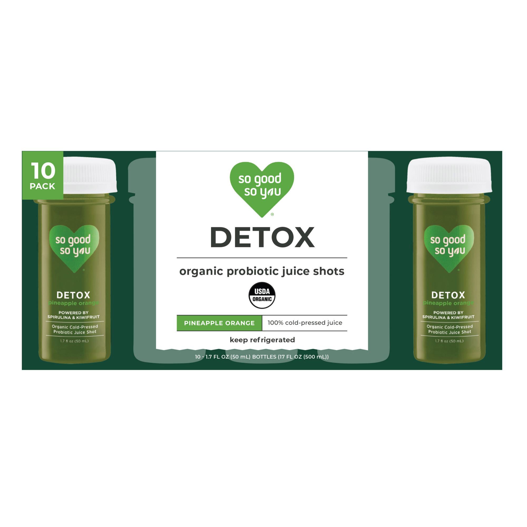 SO GOOD BRAND ORGANIC DETOX SHOTS 10/1.7 OZ - Image 1