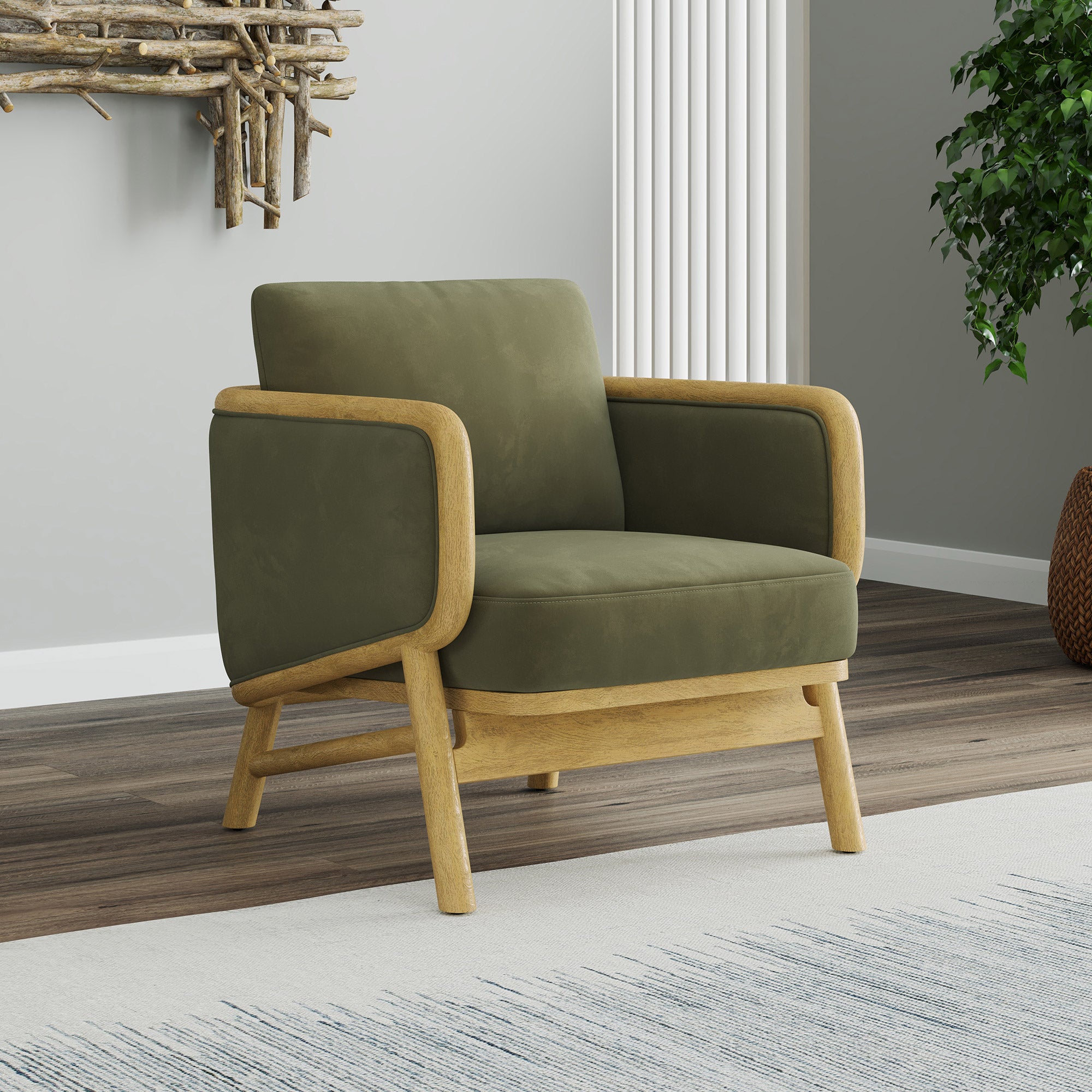 THOMASVILLE MOKENA FABRIC ACCENT CHAIR - Image 1