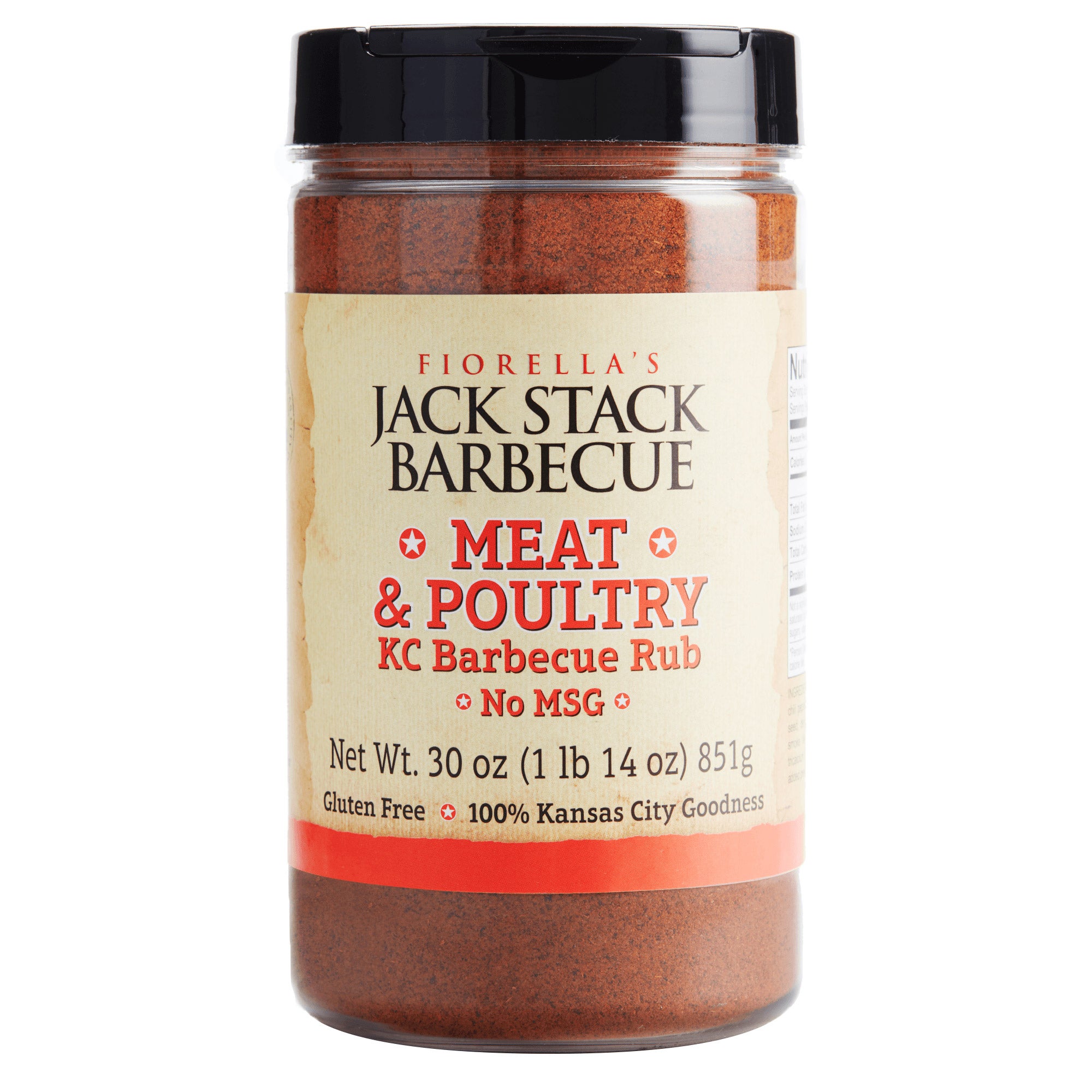 JACK STACK BBQ MEAT & POULTRY RUB 30 OUNCE CONTAINER