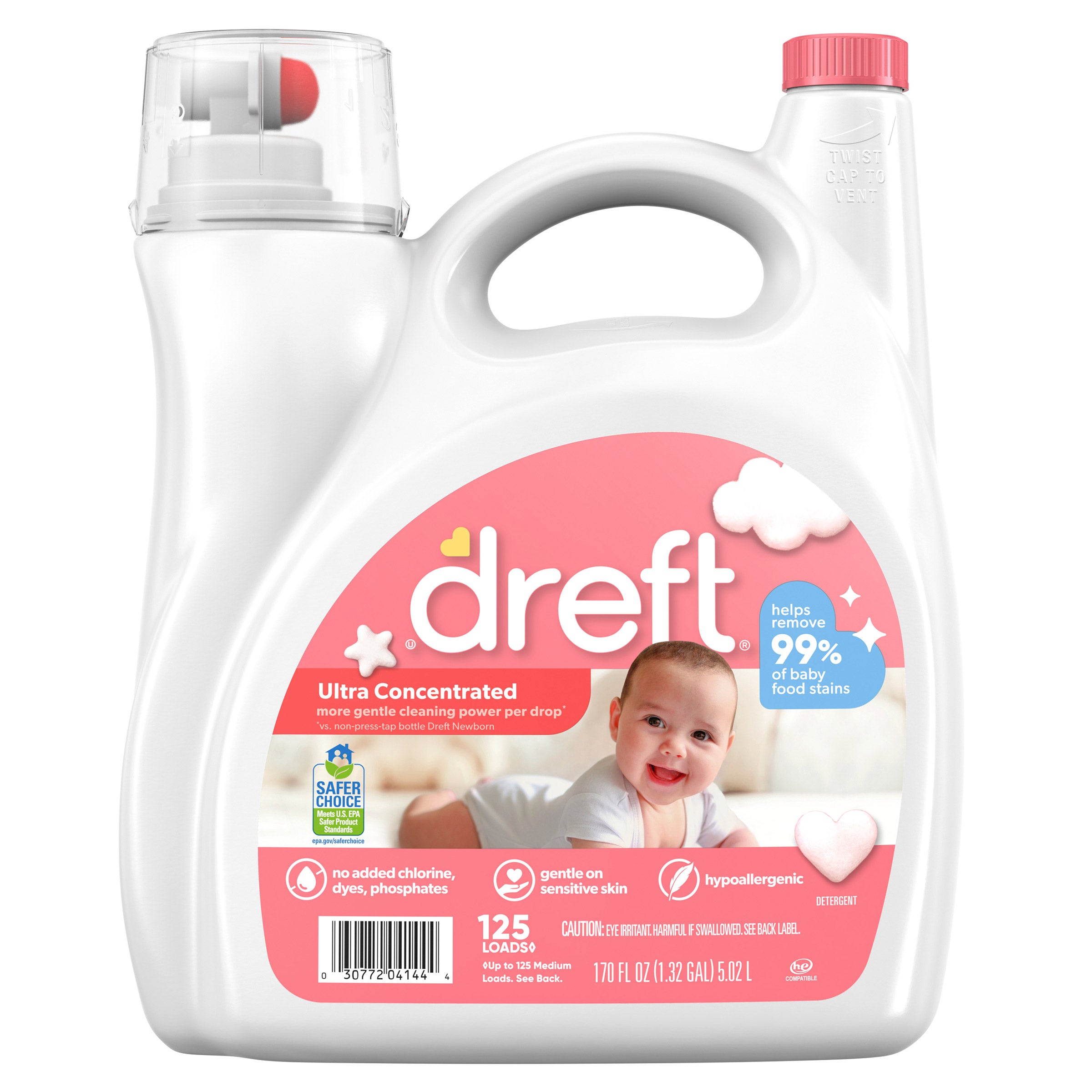 DREFT NEWBORN LIQUID DETERGENT 170FL OZ 125LDS 5.3QTS
