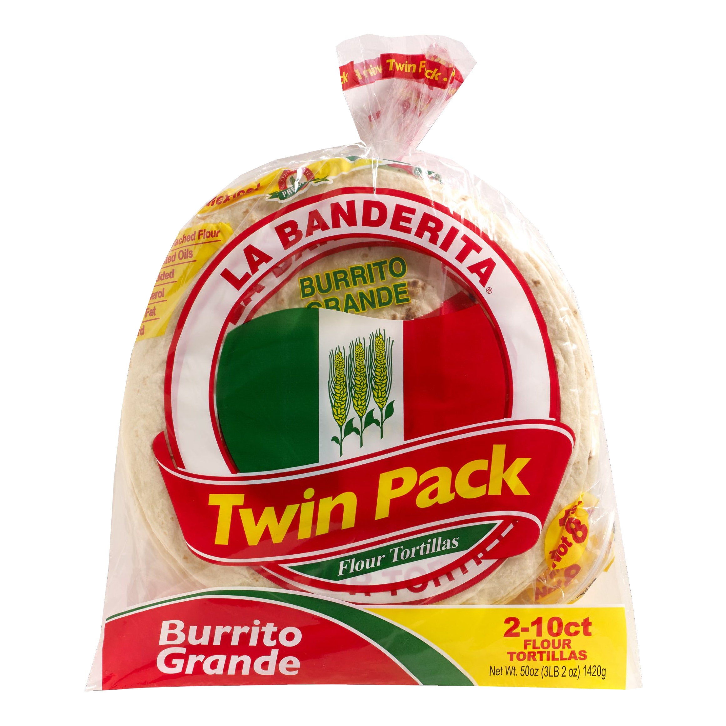 LA BANDERITA 10" BURRITO TORTILLAS 20 CT
