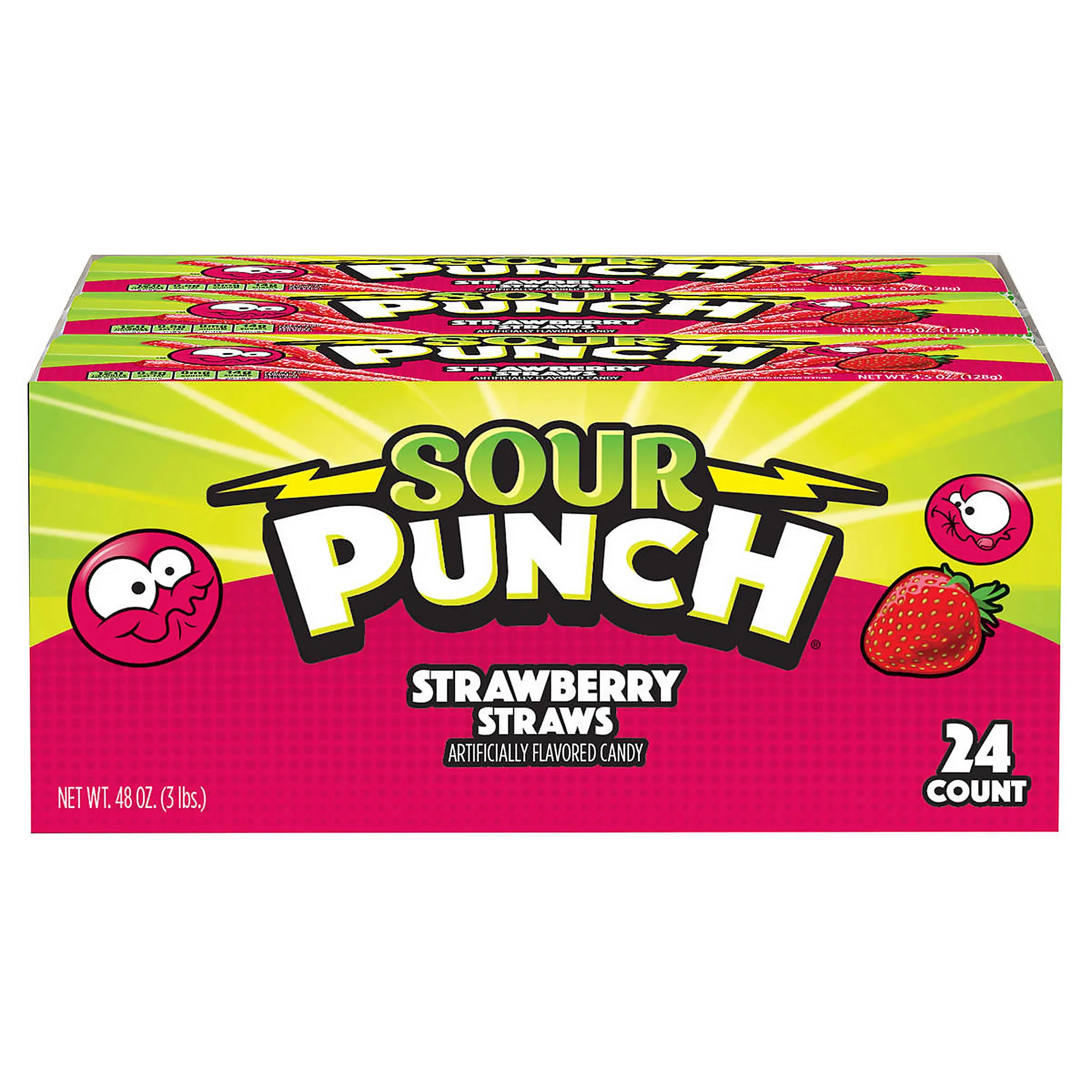SOUR PUNCH STRAWBERRY STRAWS 24 CT/2 OZ - Image 1